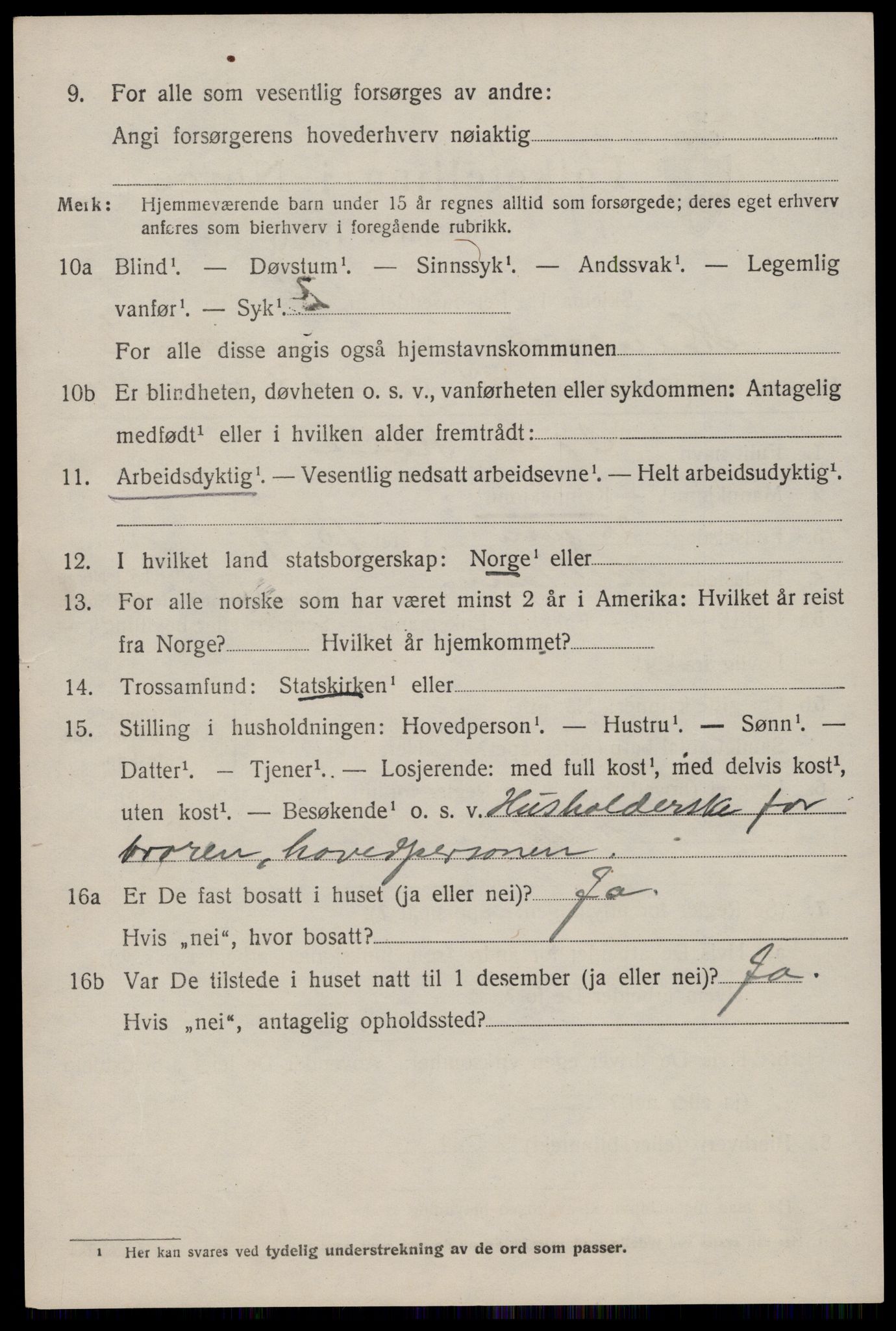 SAST, 1920 census for Helleland, 1920, p. 1568