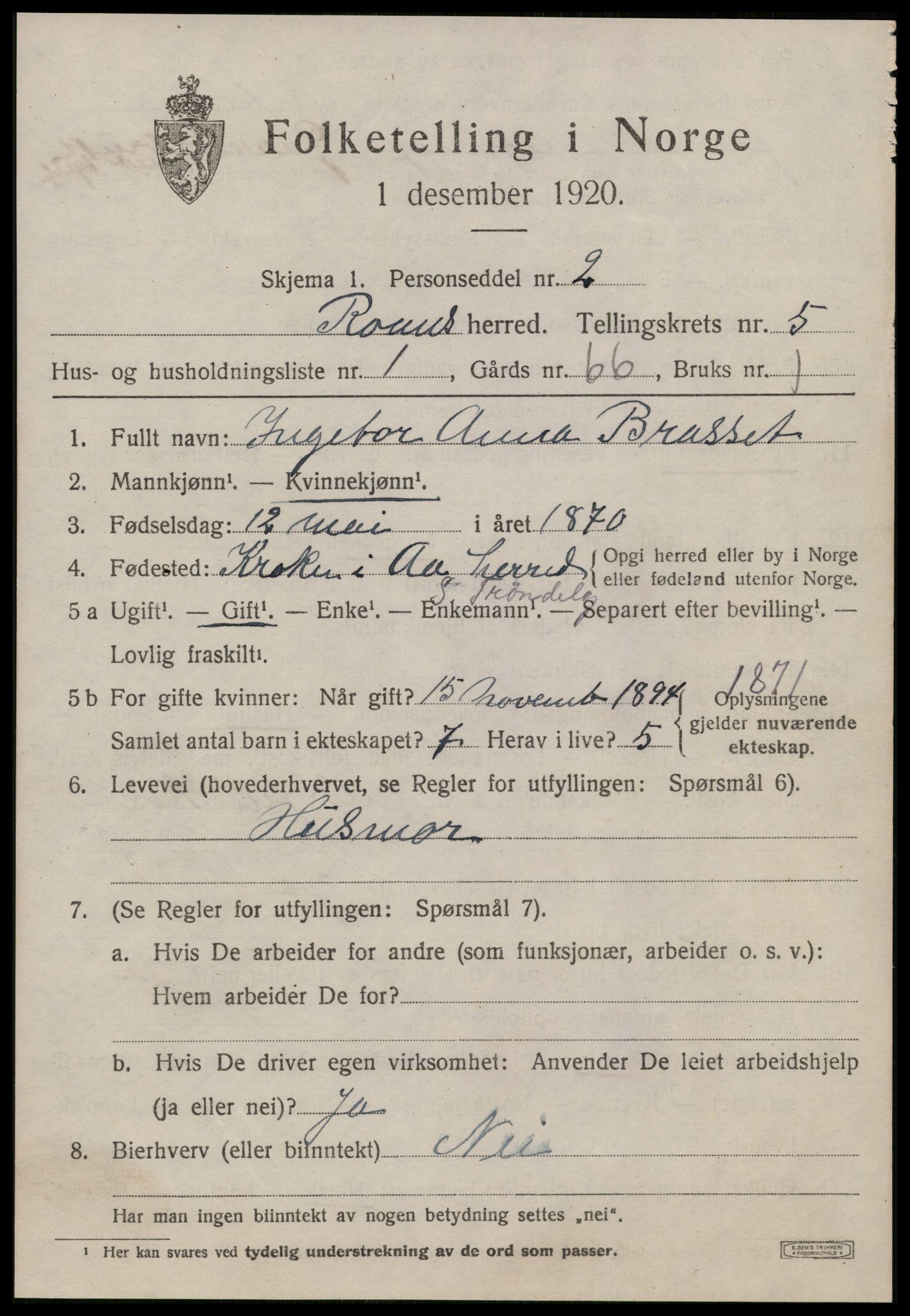 SAT, 1920 census for Roan, 1920, p. 3469