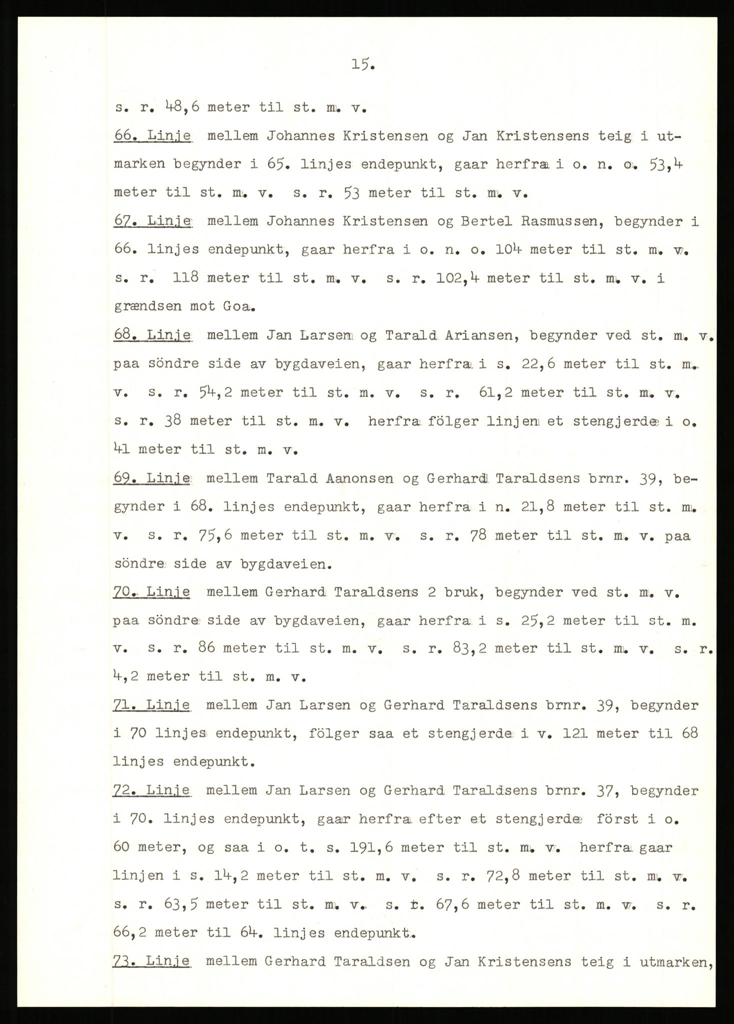 Statsarkivet i Stavanger, SAST/A-101971/03/Y/Yj/L0096: Avskrifter sortert etter gårdsnavn: Vistad - Vågen søndre, 1750-1930, p. 101