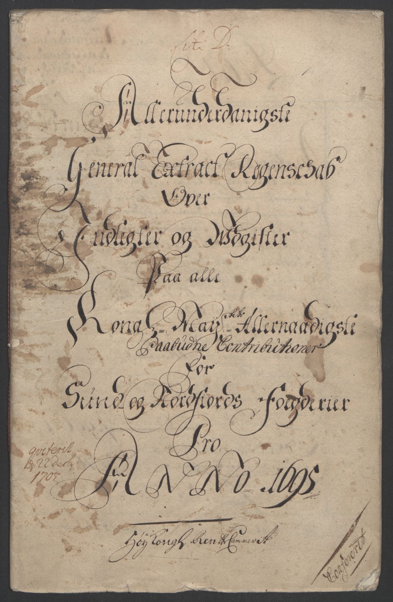 Rentekammeret inntil 1814, Reviderte regnskaper, Fogderegnskap, RA/EA-4092/R53/L3422: Fogderegnskap Sunn- og Nordfjord, 1695-1696, p. 4