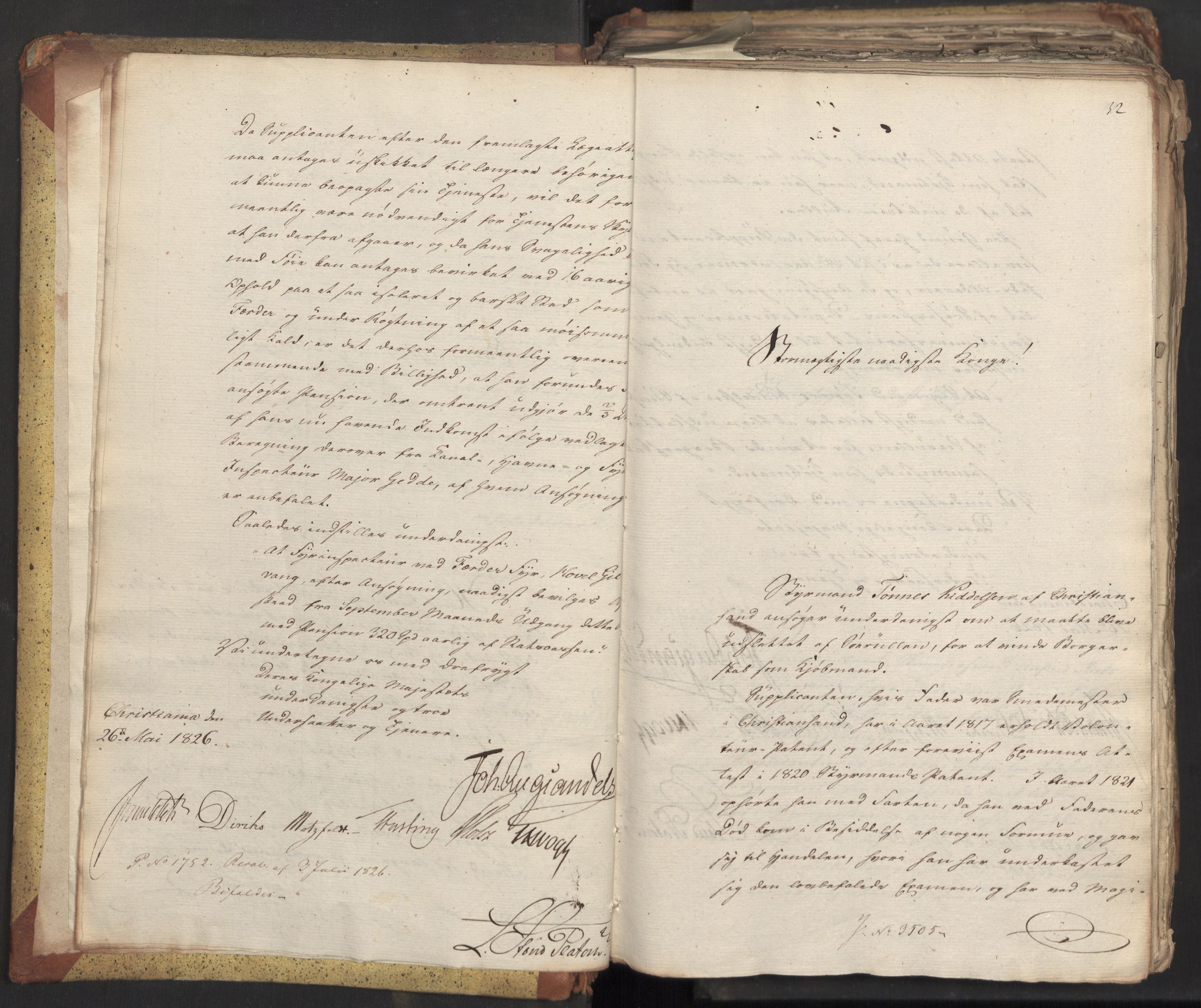 Statsrådsavdelingen i Stockholm, AV/RA-S-1003/D/Da/L0047: Regjeringsinnstillinger nr. 3501-3659, 1826, p. 8