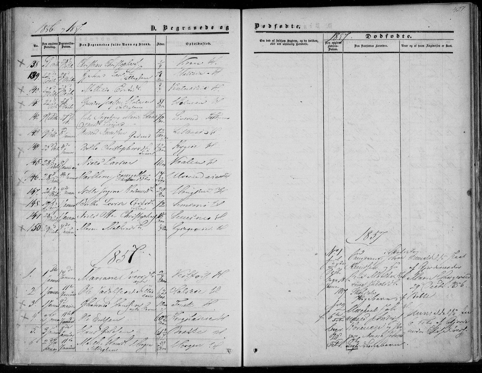 Eiker kirkebøker, SAKO/A-4/F/Fa/L0015b: Parish register (official) no. I 15B, 1854-1860, p. 427