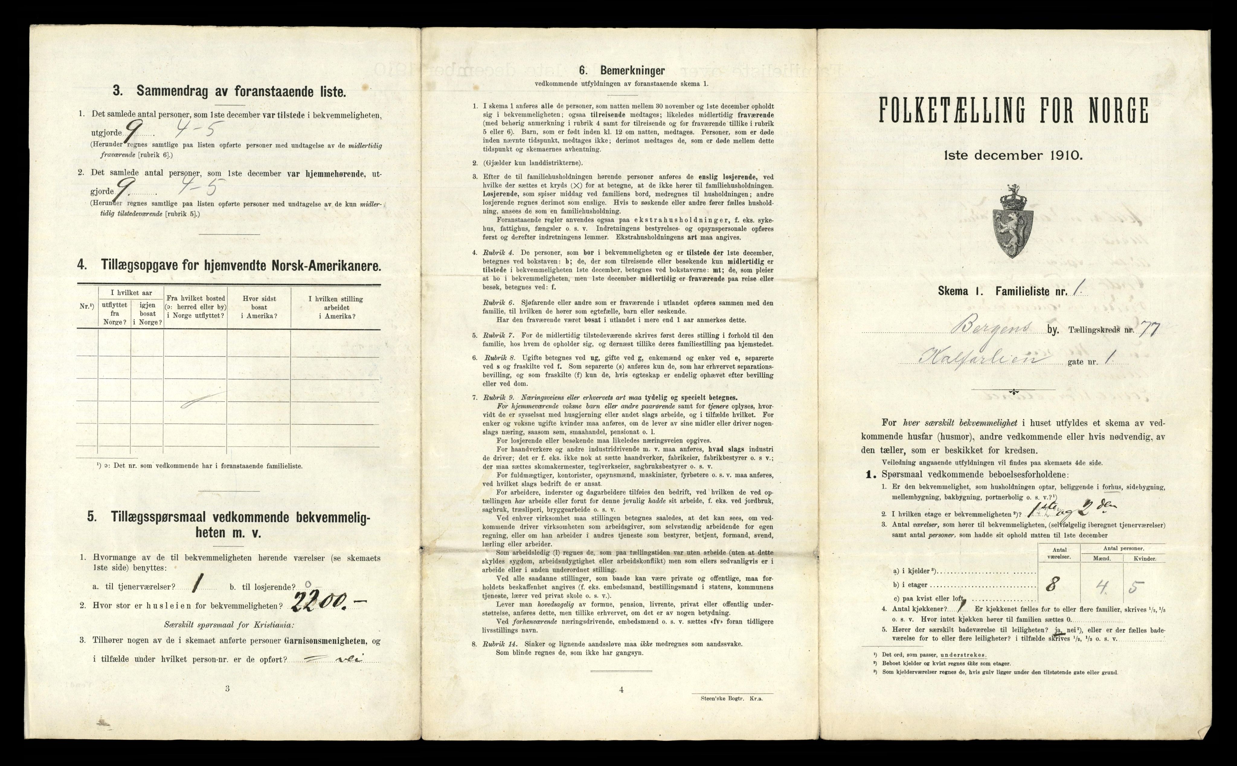 RA, 1910 census for Bergen, 1910, p. 26689