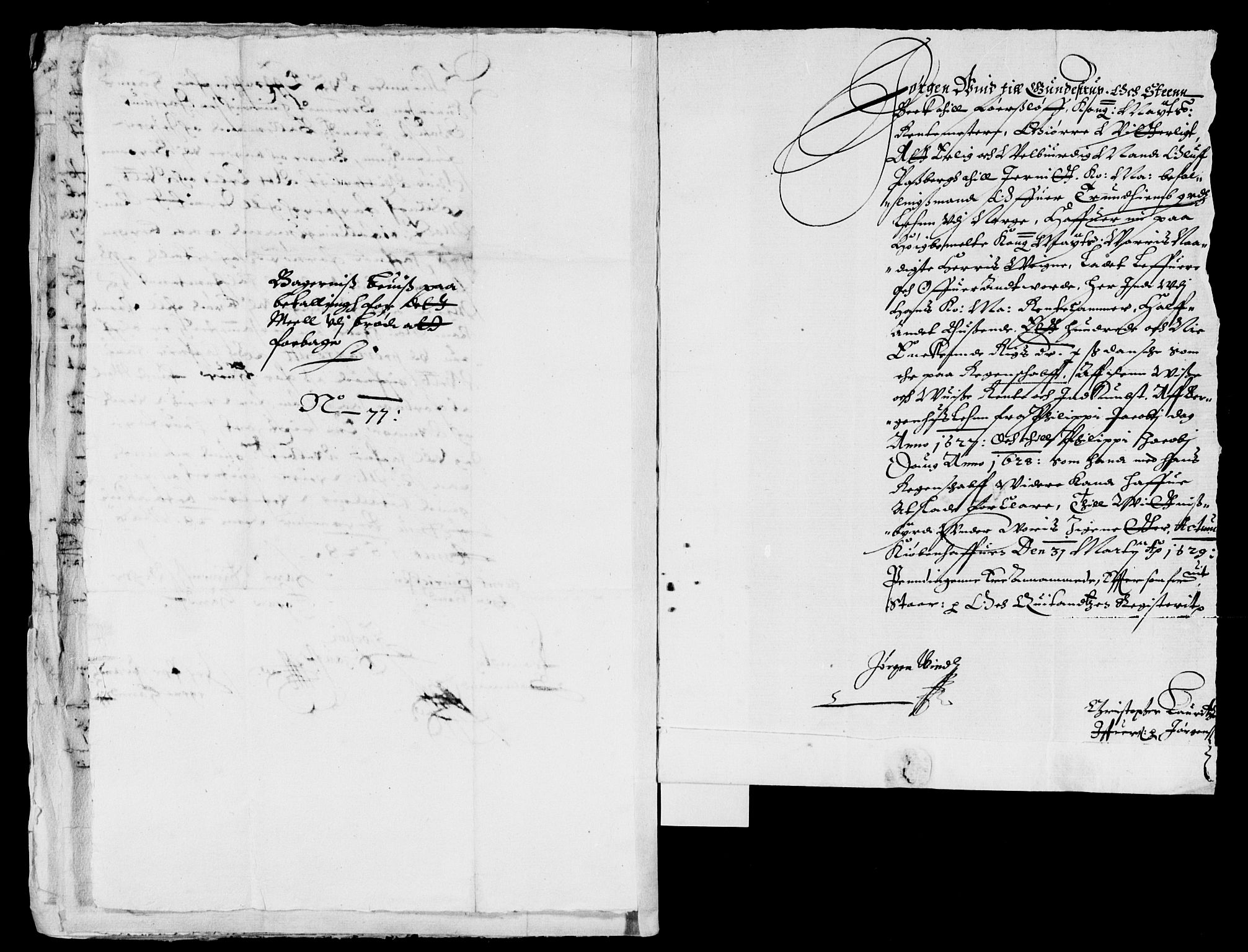 Rentekammeret inntil 1814, Reviderte regnskaper, Lensregnskaper, AV/RA-EA-5023/R/Rb/Rbt/L0044: Bergenhus len, 1627-1628