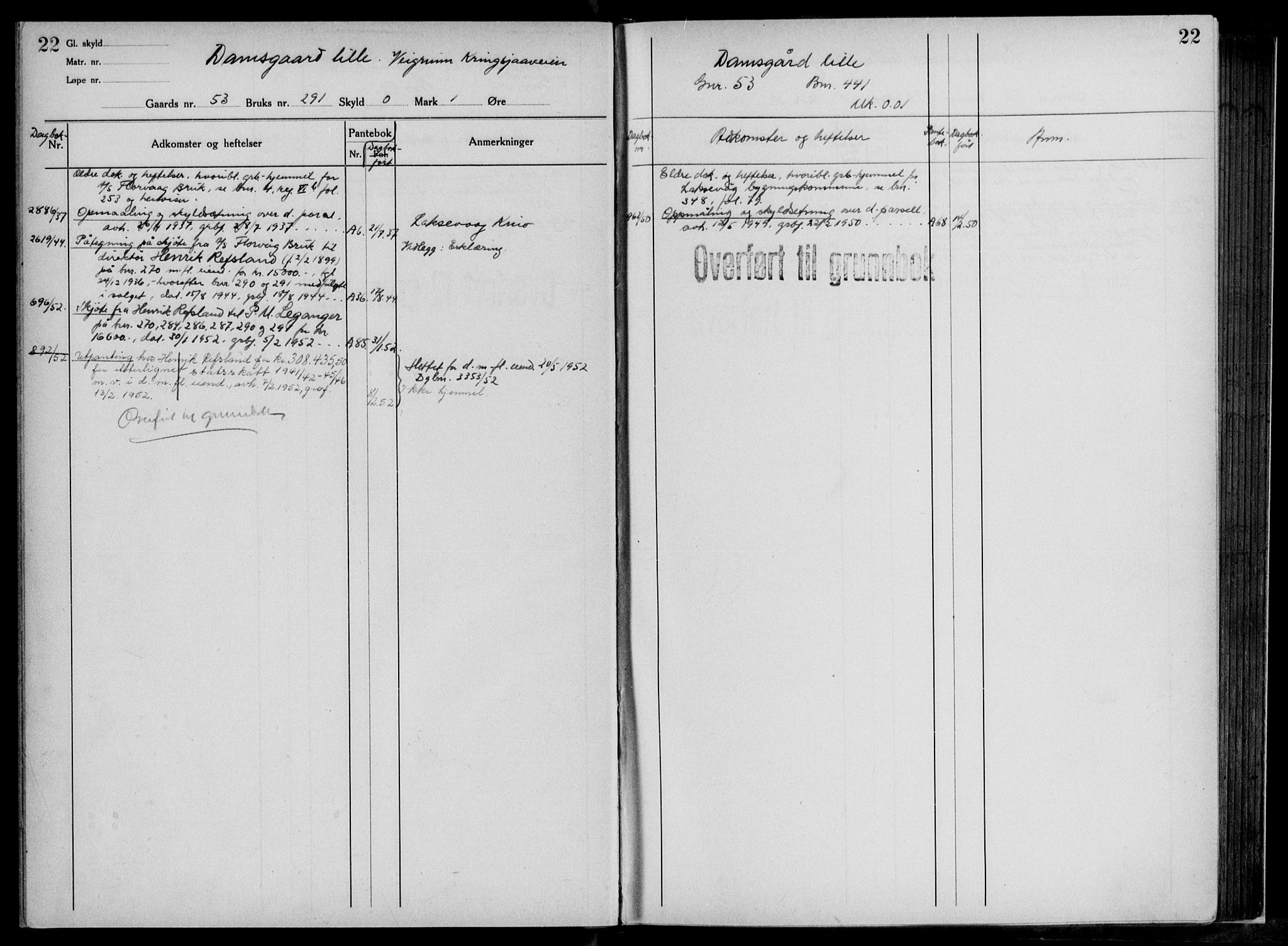 Midhordland sorenskriveri, AV/SAB-A-3001/1/G/Ga/Gab/L0117: Mortgage register no. II.A.b.117, p. 22