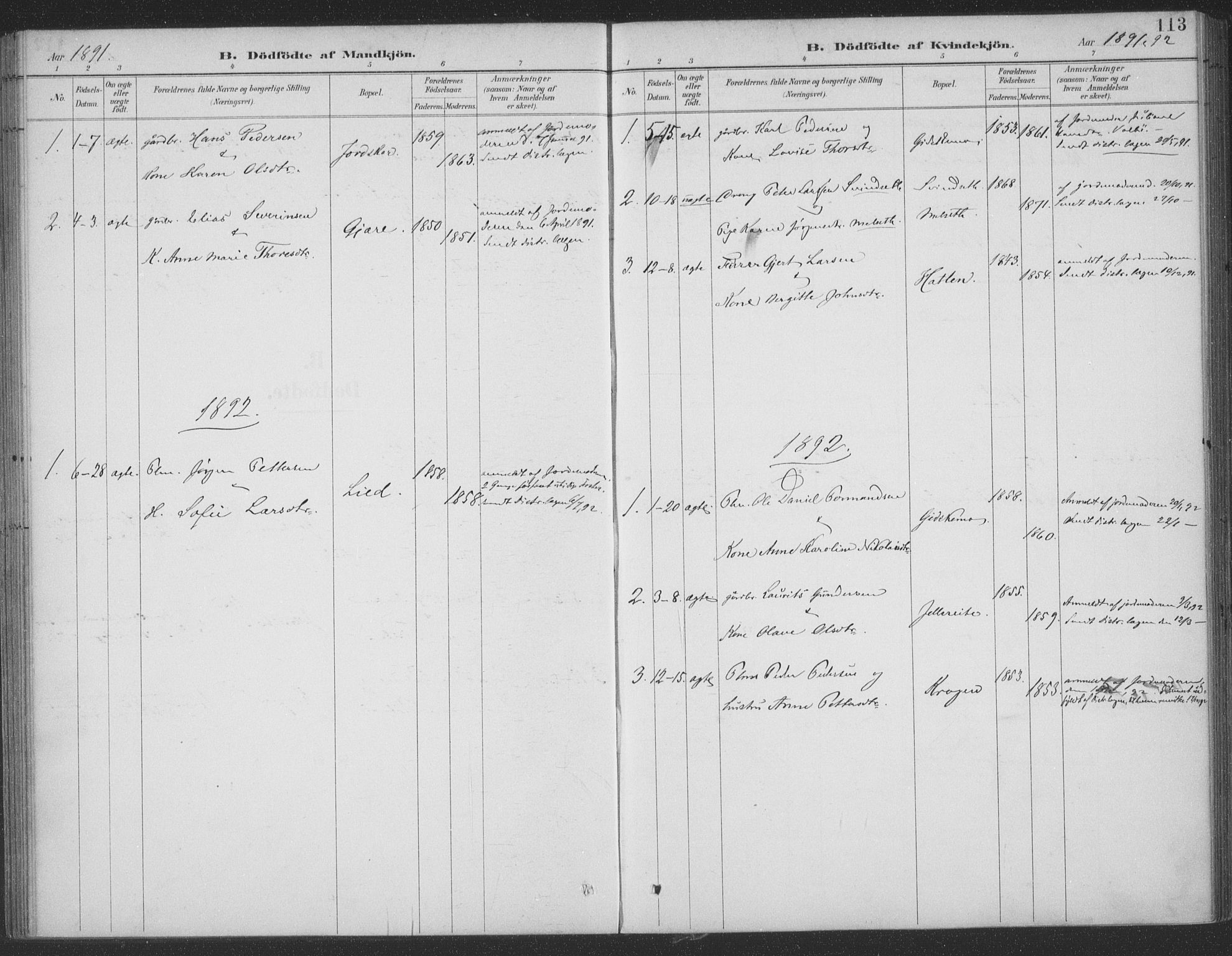 Ministerialprotokoller, klokkerbøker og fødselsregistre - Møre og Romsdal, AV/SAT-A-1454/522/L0316: Parish register (official) no. 522A11, 1890-1911, p. 113