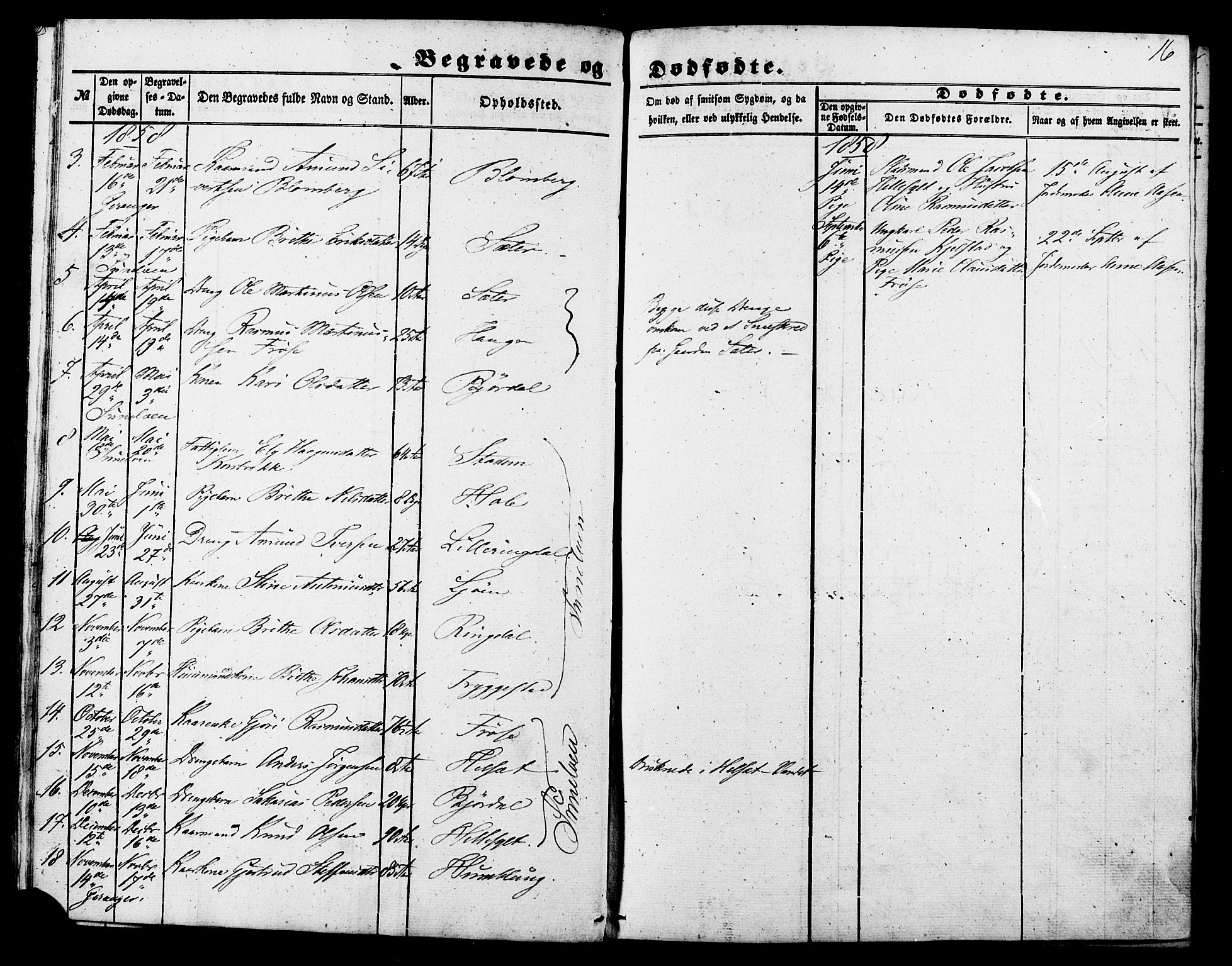 Ministerialprotokoller, klokkerbøker og fødselsregistre - Møre og Romsdal, SAT/A-1454/517/L0223: Parish register (official) no. 517A03, 1850-1870, p. 16