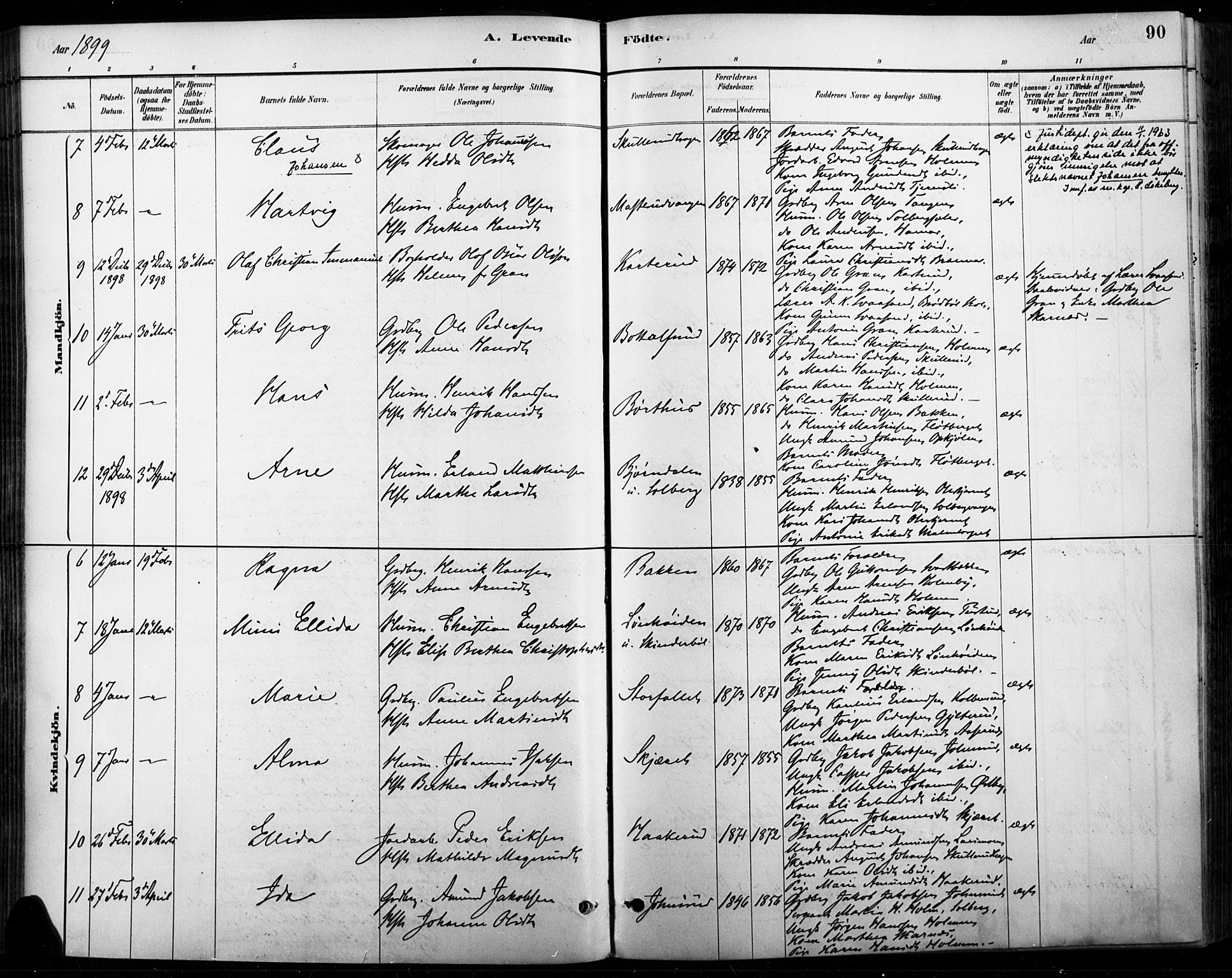 Vinger prestekontor, AV/SAH-PREST-024/H/Ha/Haa/L0015: Parish register (official) no. 15, 1881-1900, p. 90