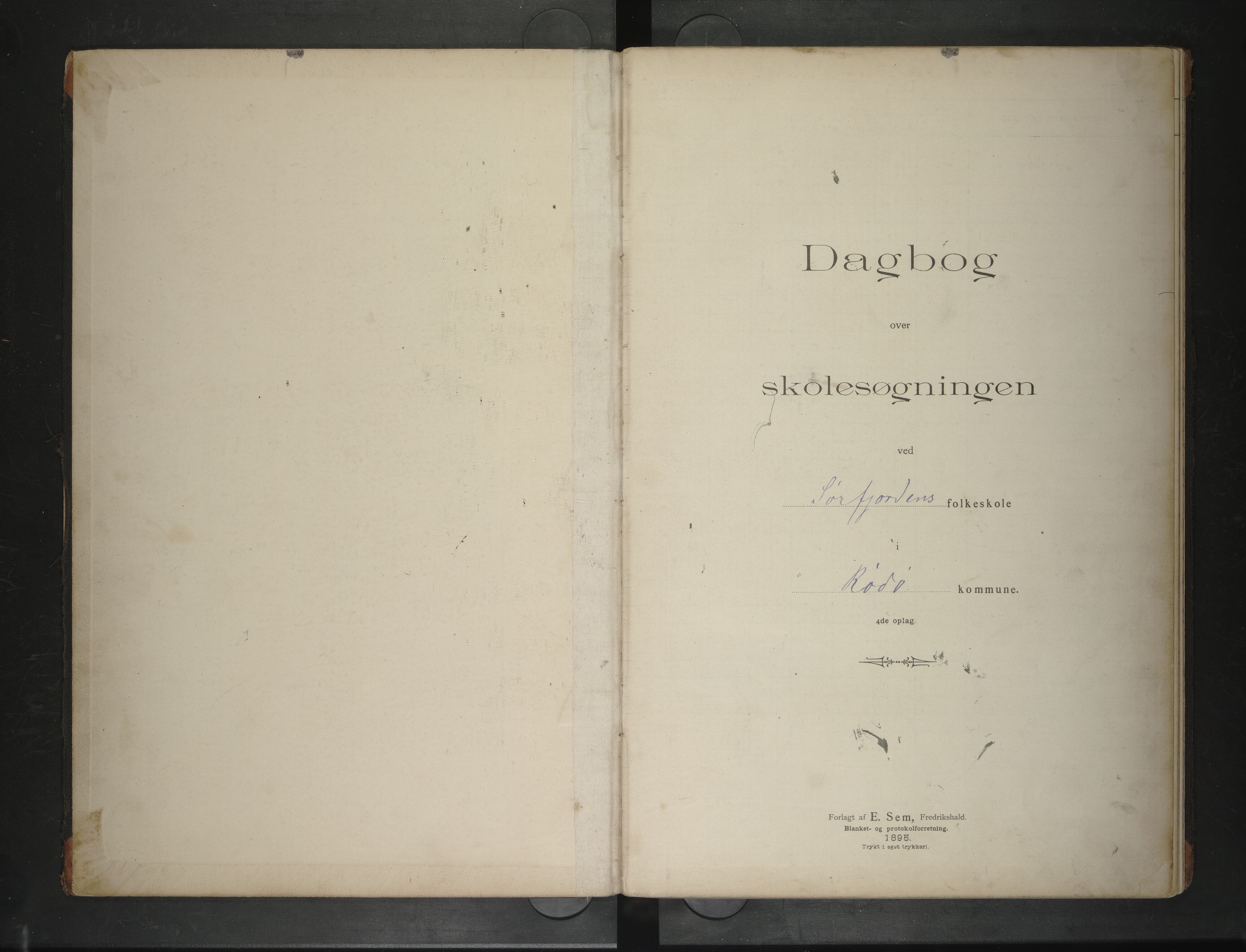 Rødøy kommune. Ymse skolekretser , AIN/K-18360.510.04/F/Fa/L0014: Skoledagbok: Langnes/Sørfjorden/Ytre Sørfjorden/IndreSørfjorden, 1898-1915