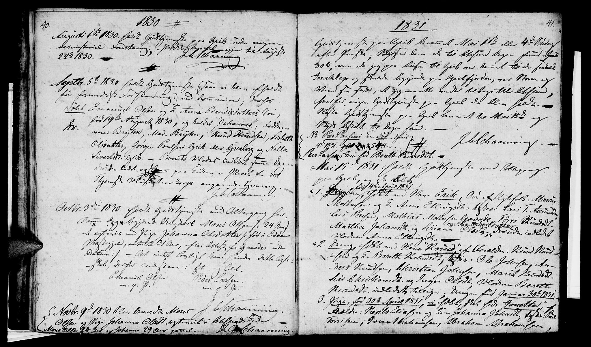Ministerialprotokoller, klokkerbøker og fødselsregistre - Møre og Romsdal, SAT/A-1454/574/L0877: Parish register (official) no. 574A03, 1814-1832, p. 40-41