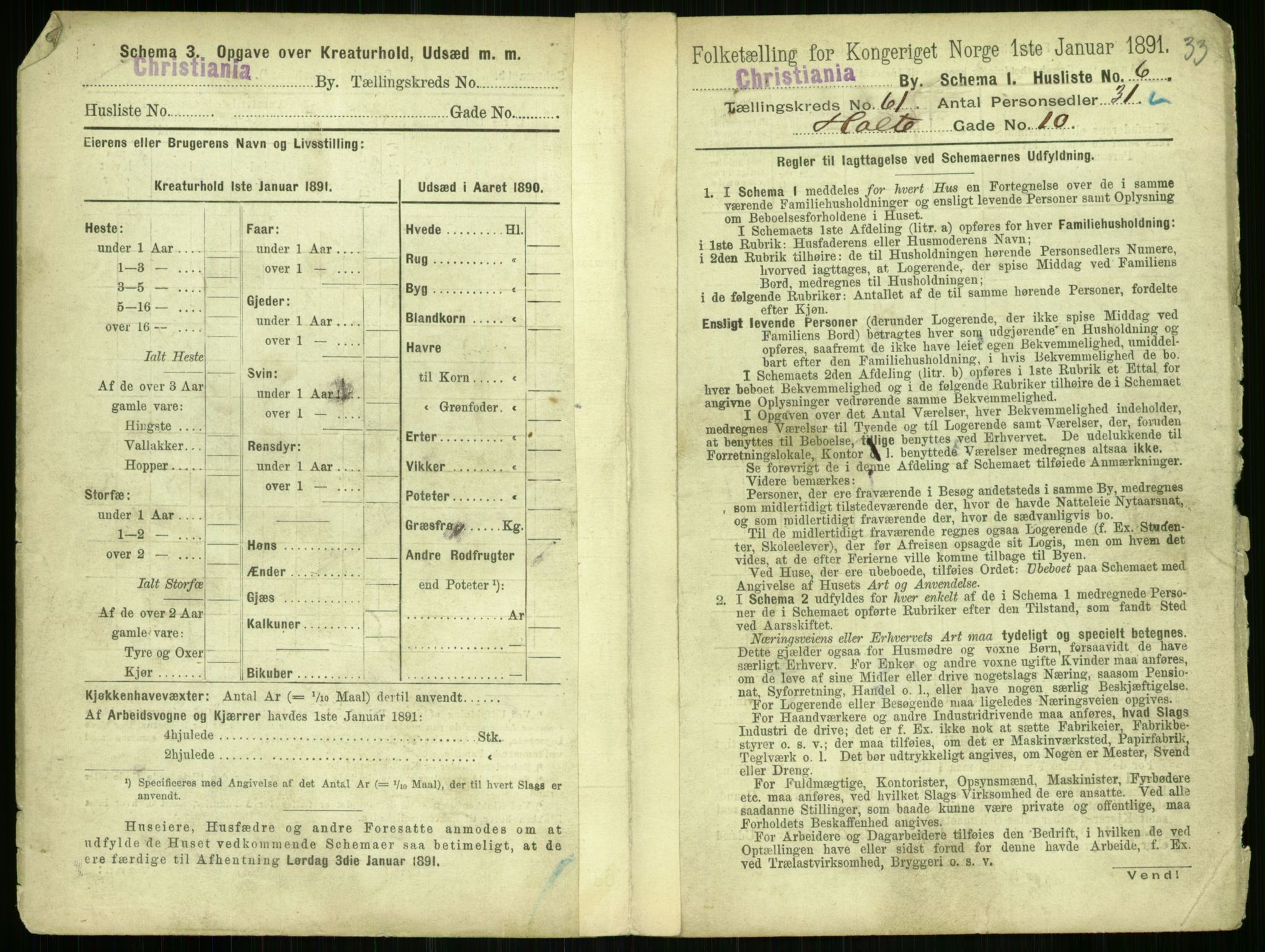 RA, 1891 census for 0301 Kristiania, 1891, p. 32331