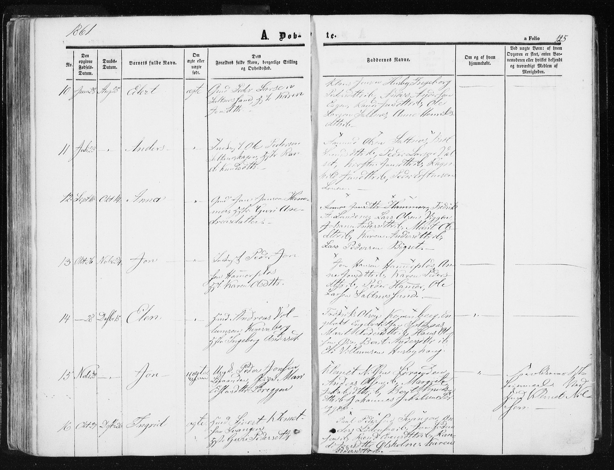 Ministerialprotokoller, klokkerbøker og fødselsregistre - Sør-Trøndelag, AV/SAT-A-1456/612/L0377: Parish register (official) no. 612A09, 1859-1877, p. 125