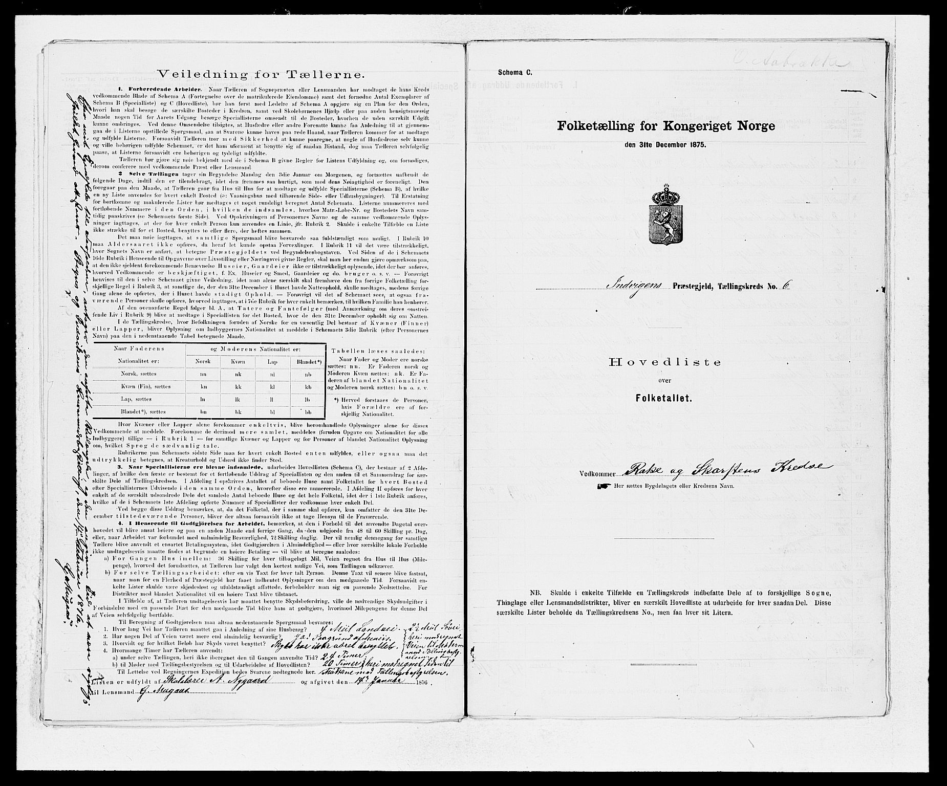 SAB, 1875 Census for 1447P Innvik, 1875, p. 12