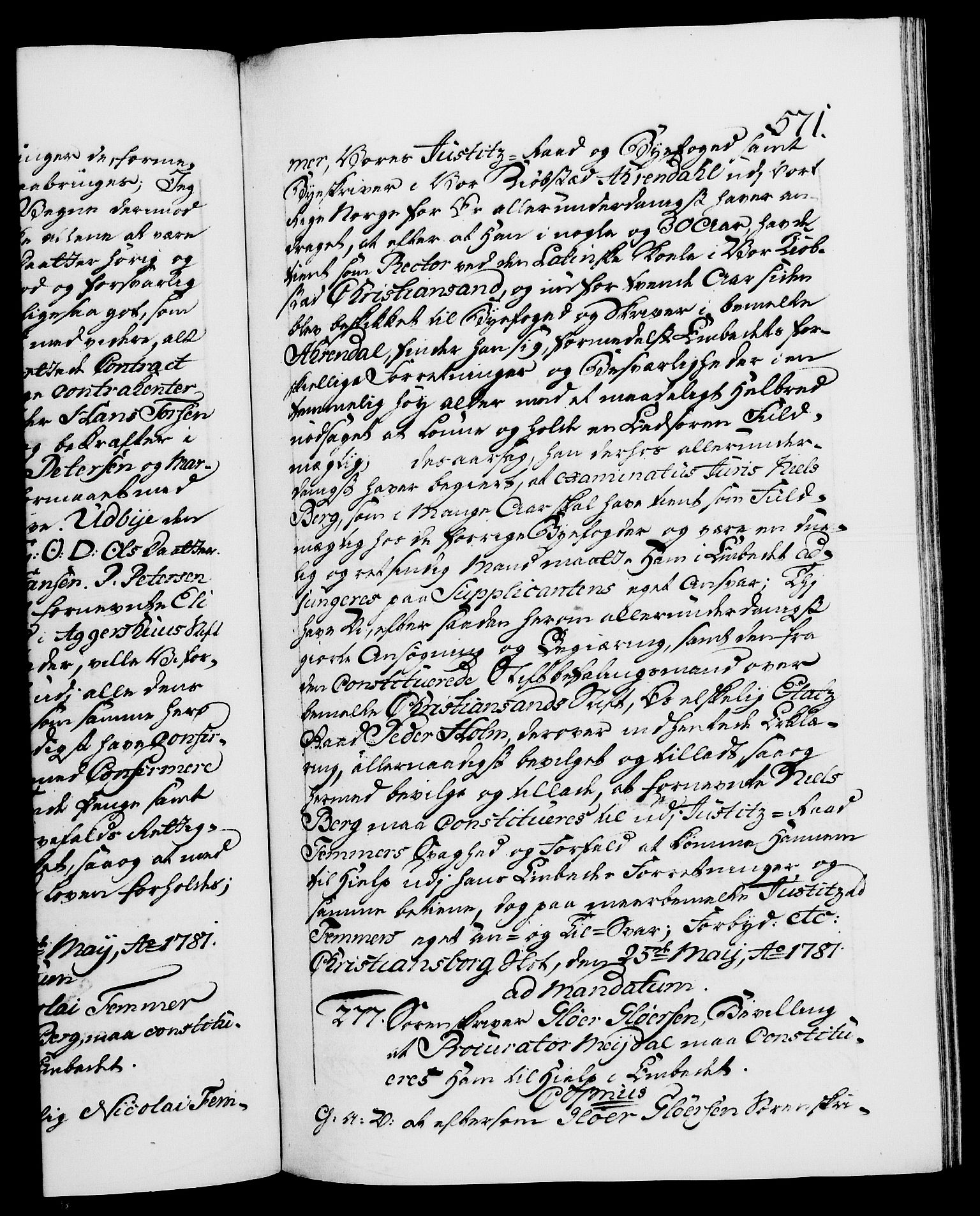 Danske Kanselli 1572-1799, RA/EA-3023/F/Fc/Fca/Fcaa/L0048: Norske registre, 1779-1781, p. 571a