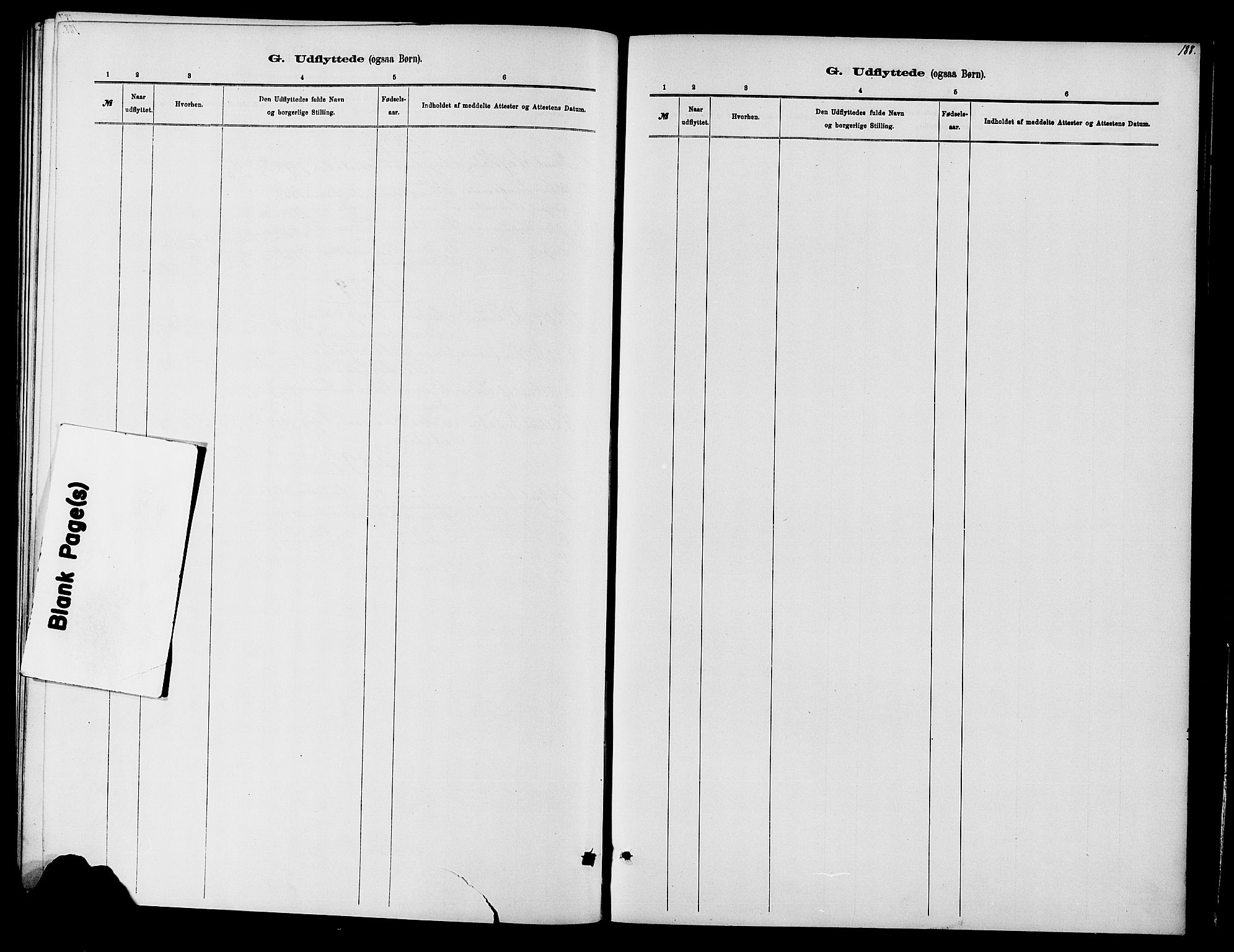 Vardal prestekontor, SAH/PREST-100/H/Ha/Haa/L0010: Parish register (official) no. 10, 1878-1893, p. 188