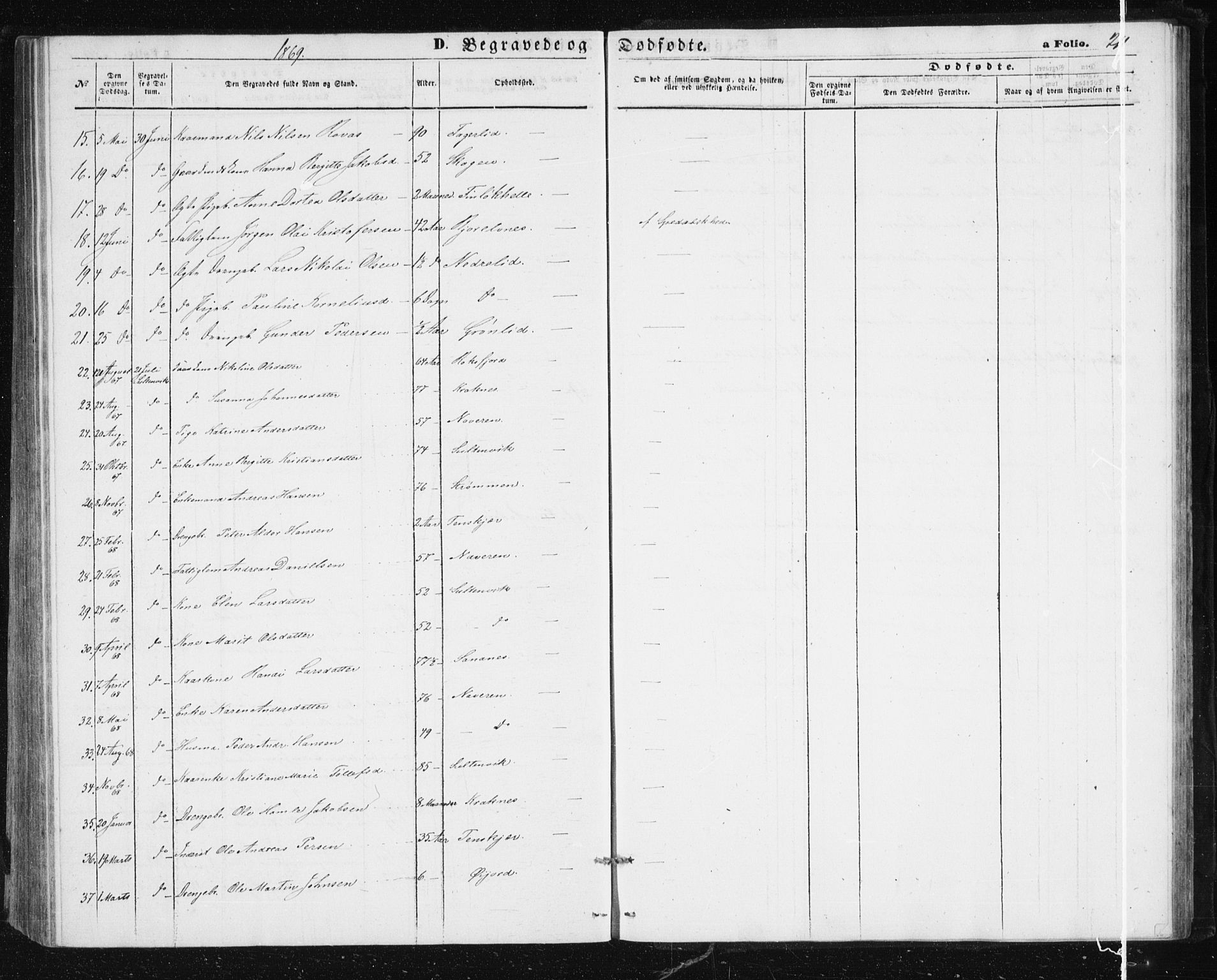 Lenvik sokneprestembete, SATØ/S-1310/H/Ha/Hab/L0004klokker: Parish register (copy) no. 4, 1859-1869, p. 211