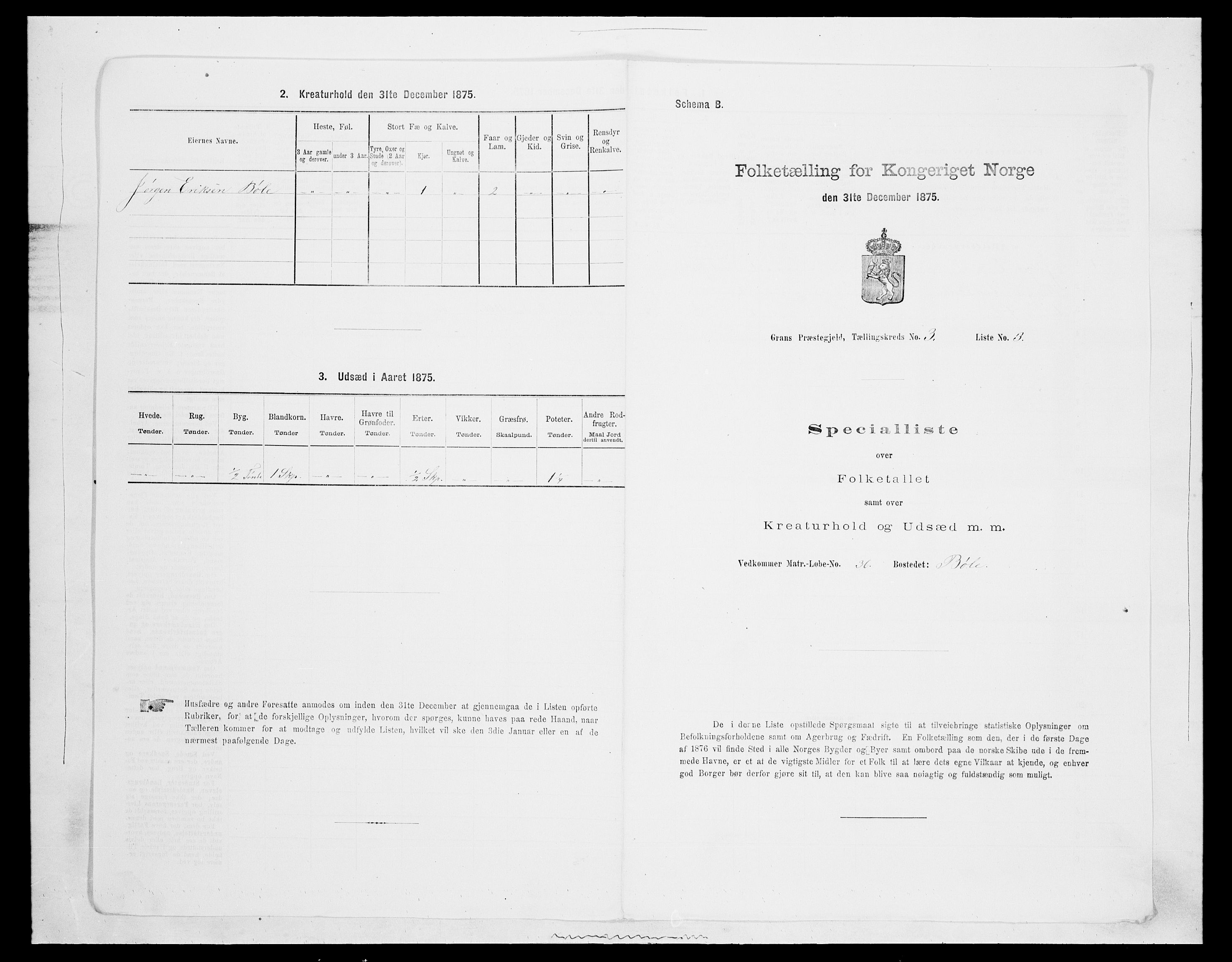 SAH, 1875 census for 0534P Gran, 1875, p. 380