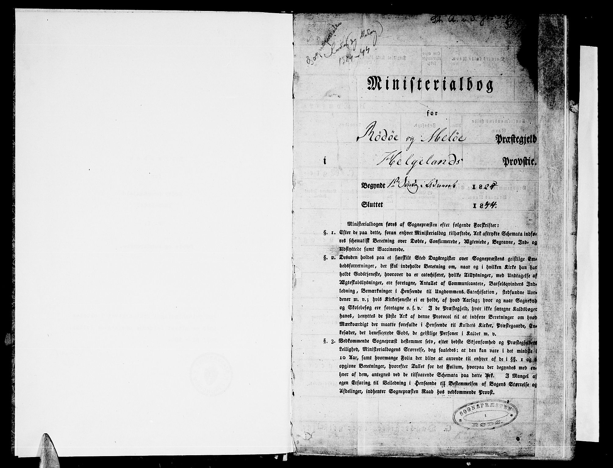 Ministerialprotokoller, klokkerbøker og fødselsregistre - Nordland, SAT/A-1459/841/L0598: Parish register (official) no. 841A06 /1, 1825-1844