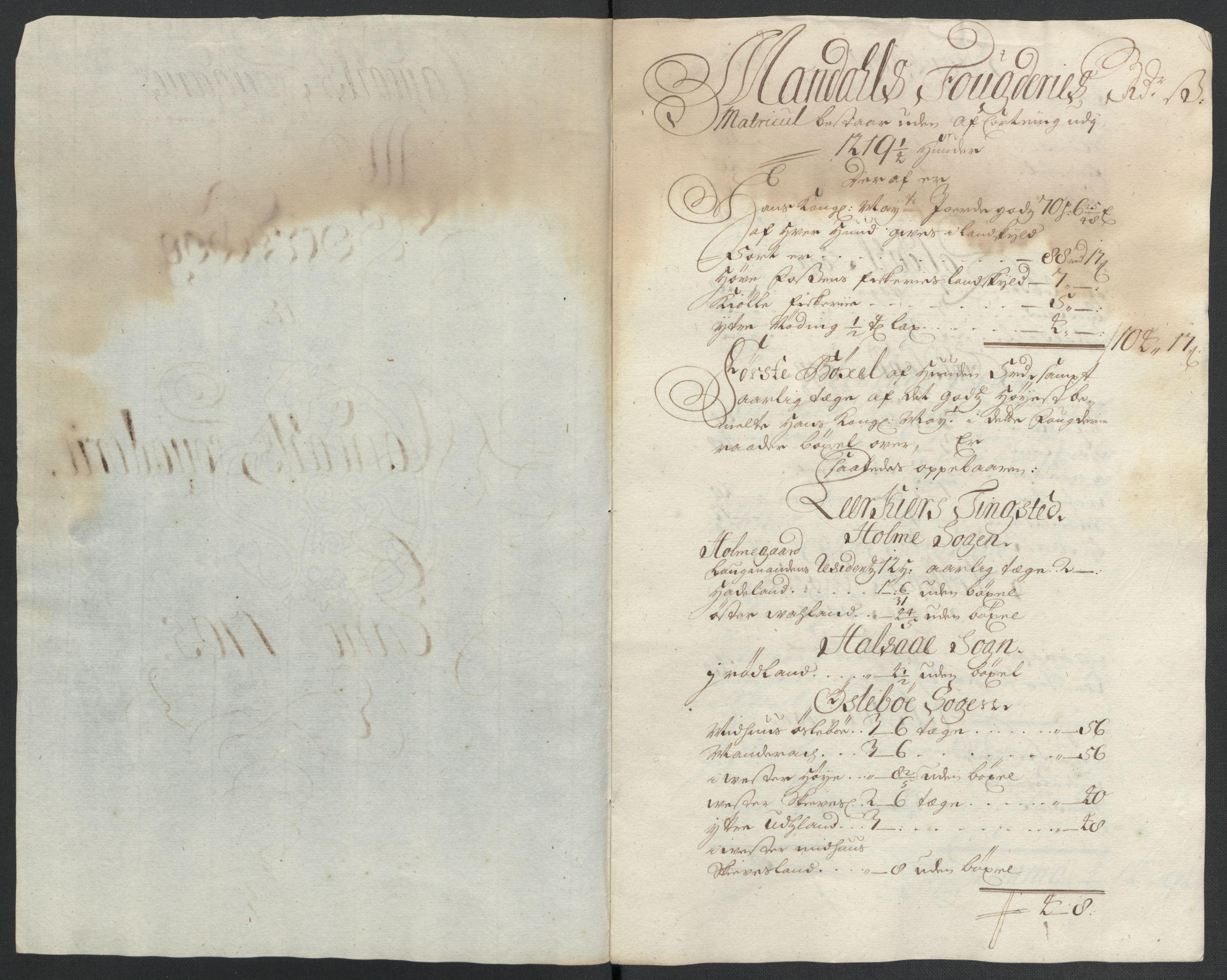 Rentekammeret inntil 1814, Reviderte regnskaper, Fogderegnskap, RA/EA-4092/R43/L2551: Fogderegnskap Lista og Mandal, 1705-1709, p. 52