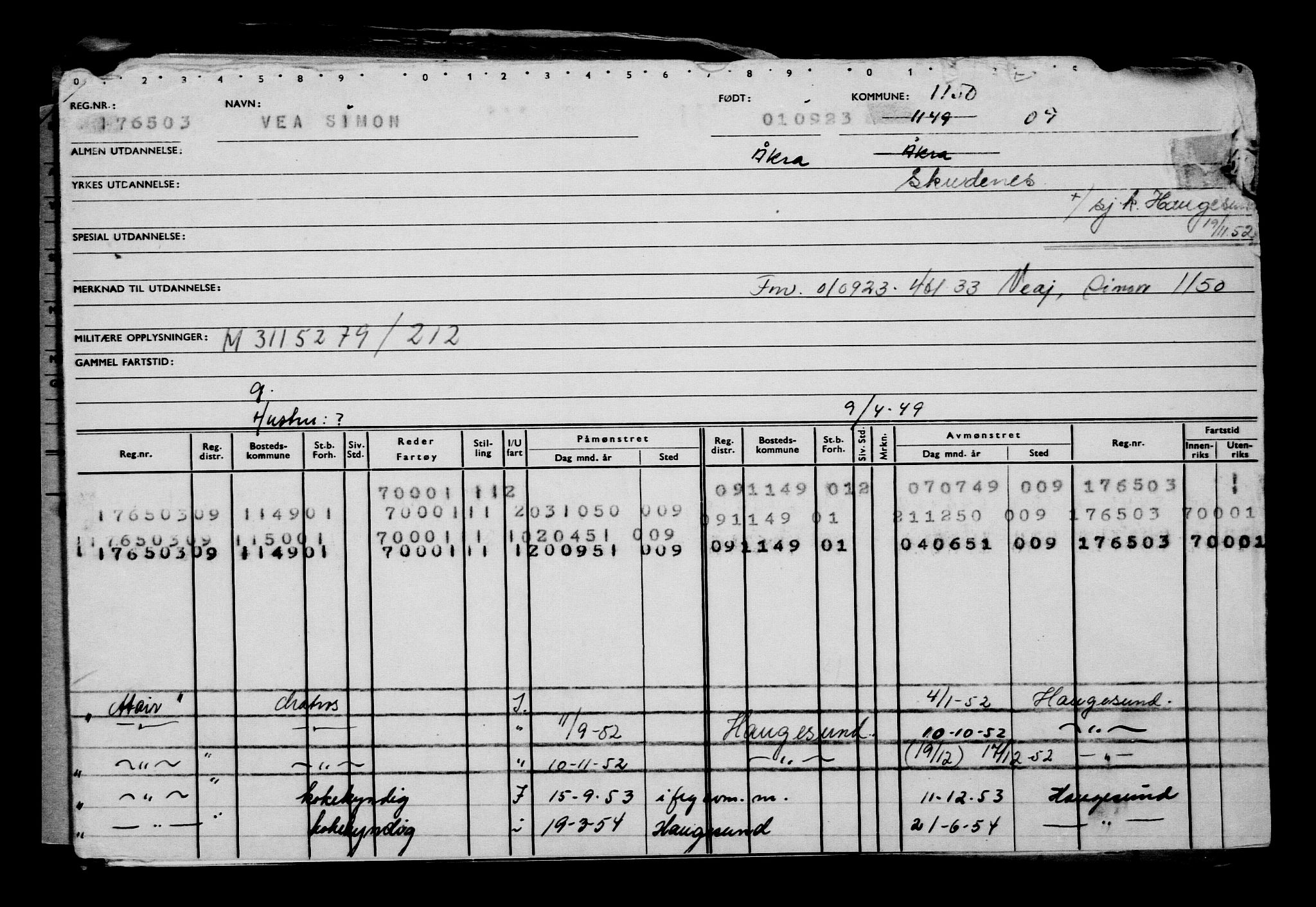 Direktoratet for sjømenn, AV/RA-S-3545/G/Gb/L0222: Hovedkort, 1923, p. 481