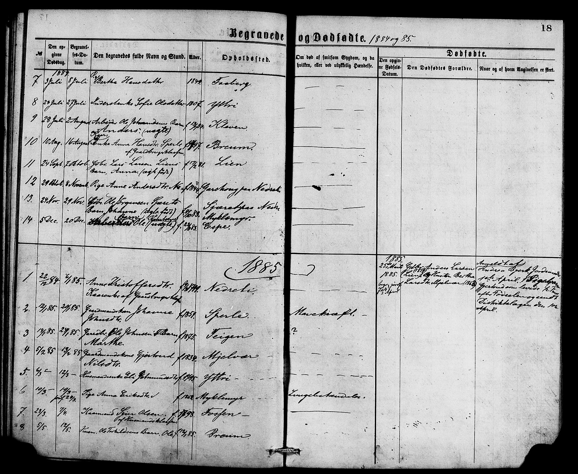Jostedal sokneprestembete, SAB/A-80601/H/Haa/Haaa/L0009: Parish register (official) no. A 9, 1876-1886, p. 18