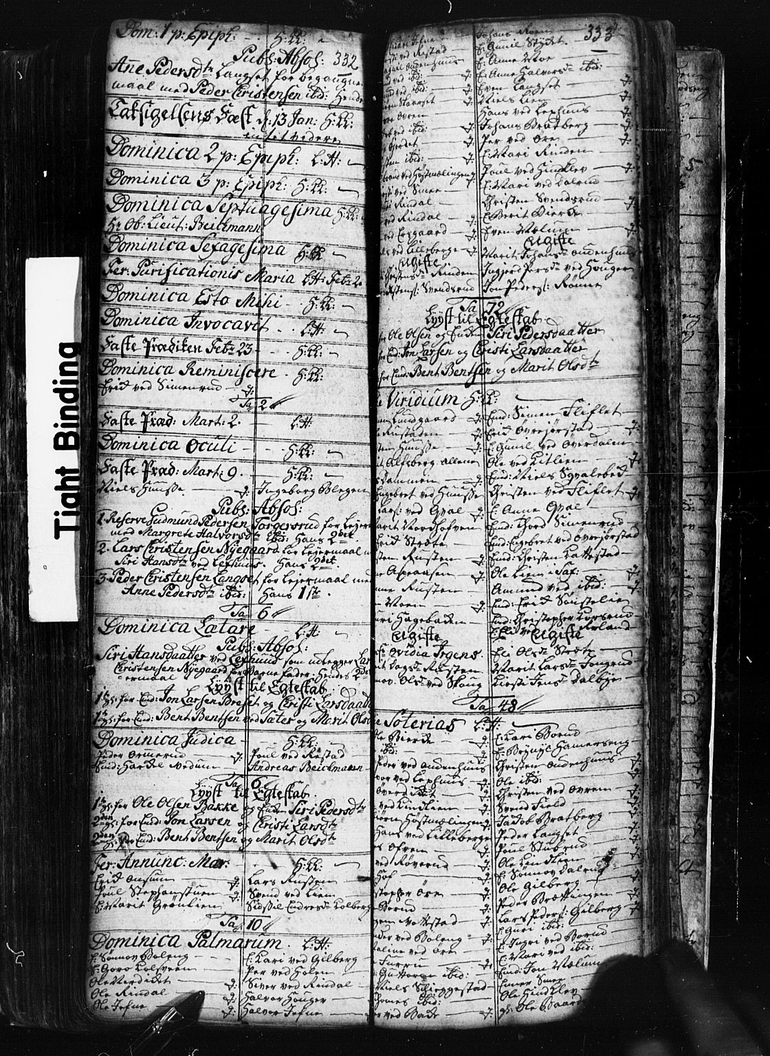 Fåberg prestekontor, SAH/PREST-086/H/Ha/Hab/L0001: Parish register (copy) no. 1, 1727-1767, p. 332-333
