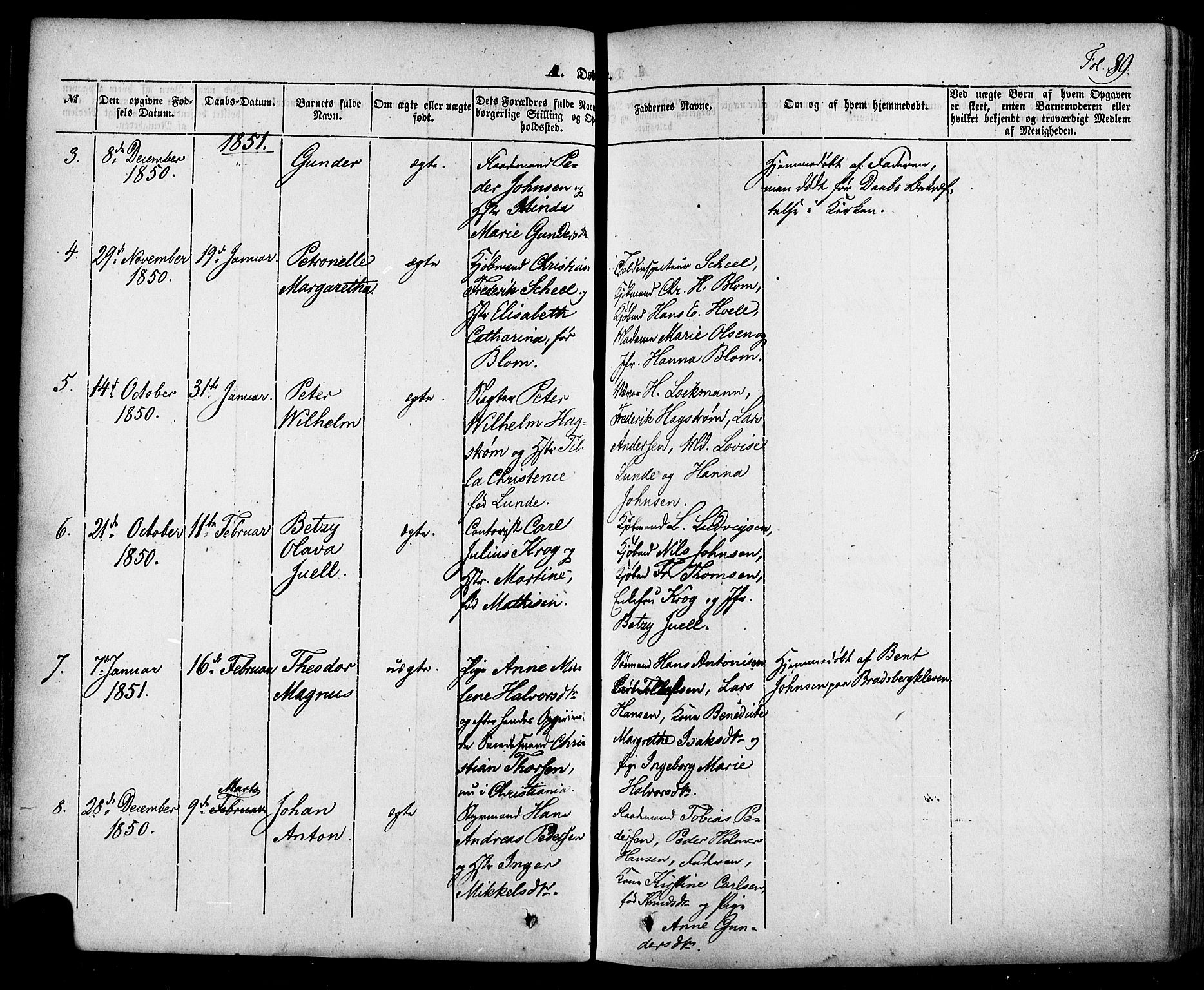 Skien kirkebøker, AV/SAKO-A-302/F/Fa/L0006a: Parish register (official) no. 6A, 1843-1856, p. 89