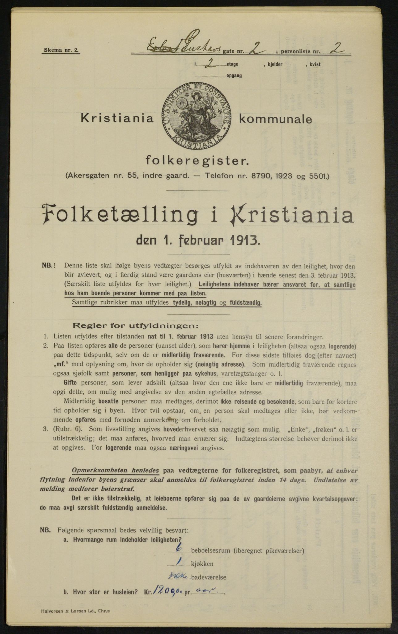 OBA, Municipal Census 1913 for Kristiania, 1913, p. 32506