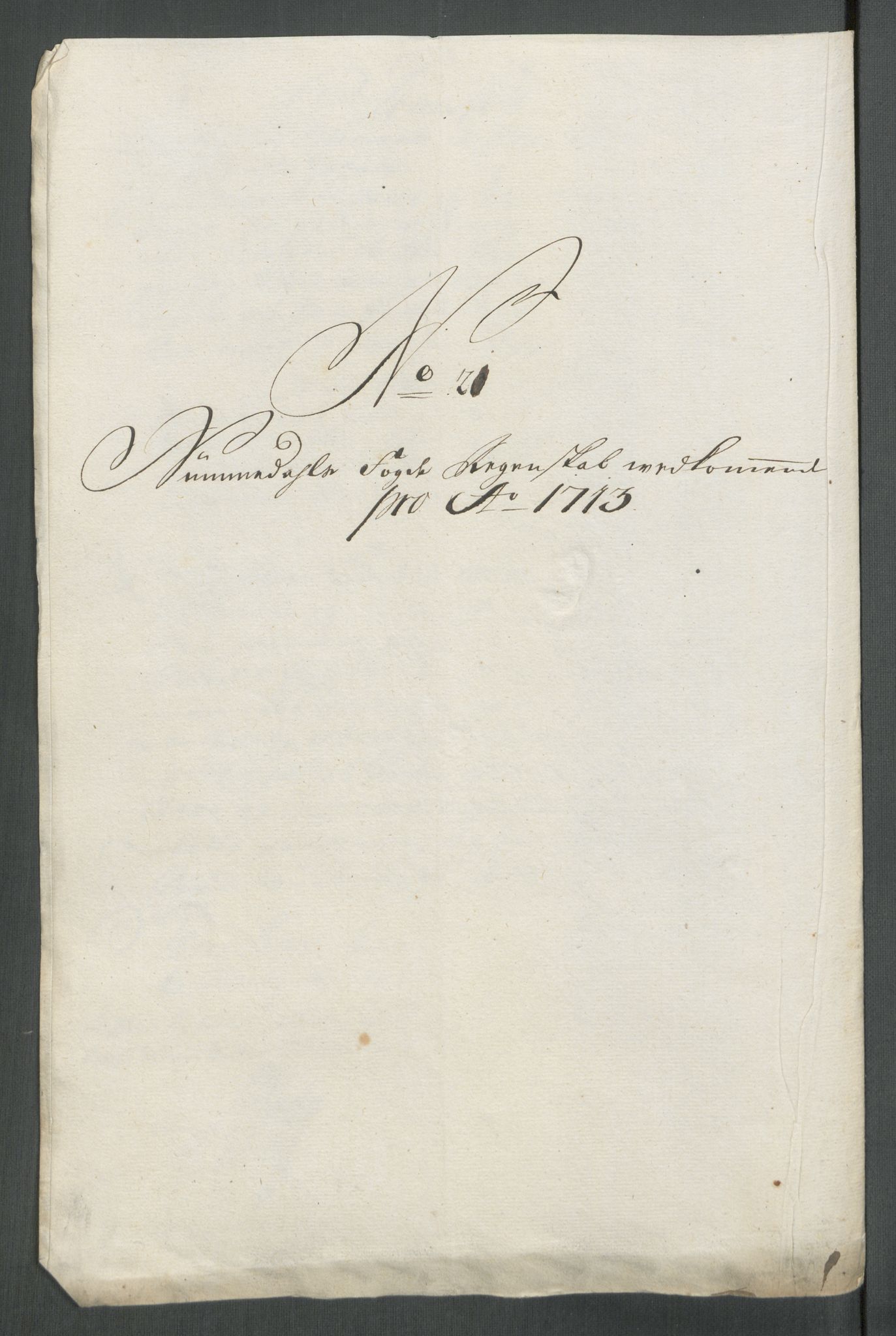 Rentekammeret inntil 1814, Reviderte regnskaper, Fogderegnskap, RA/EA-4092/R64/L4434: Fogderegnskap Namdal, 1713, p. 190