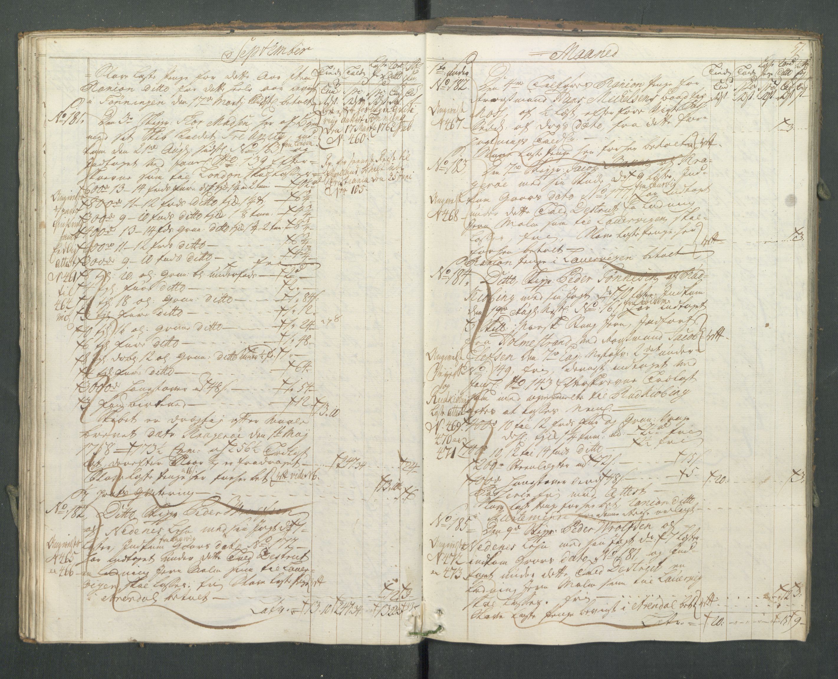 Generaltollkammeret, tollregnskaper, AV/RA-EA-5490/R13/L0033/0001: Tollregnskaper Kragerø / Utgående hovedtollbok, 1762, p. 50b-51a