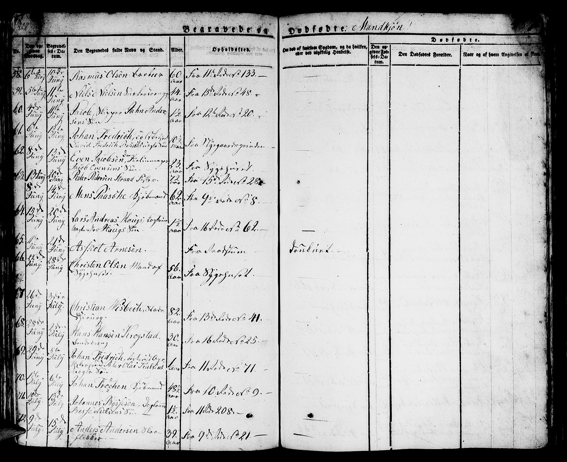 Domkirken sokneprestembete, SAB/A-74801/H/Hab/L0002: Parish register (copy) no. A 2, 1821-1839, p. 488