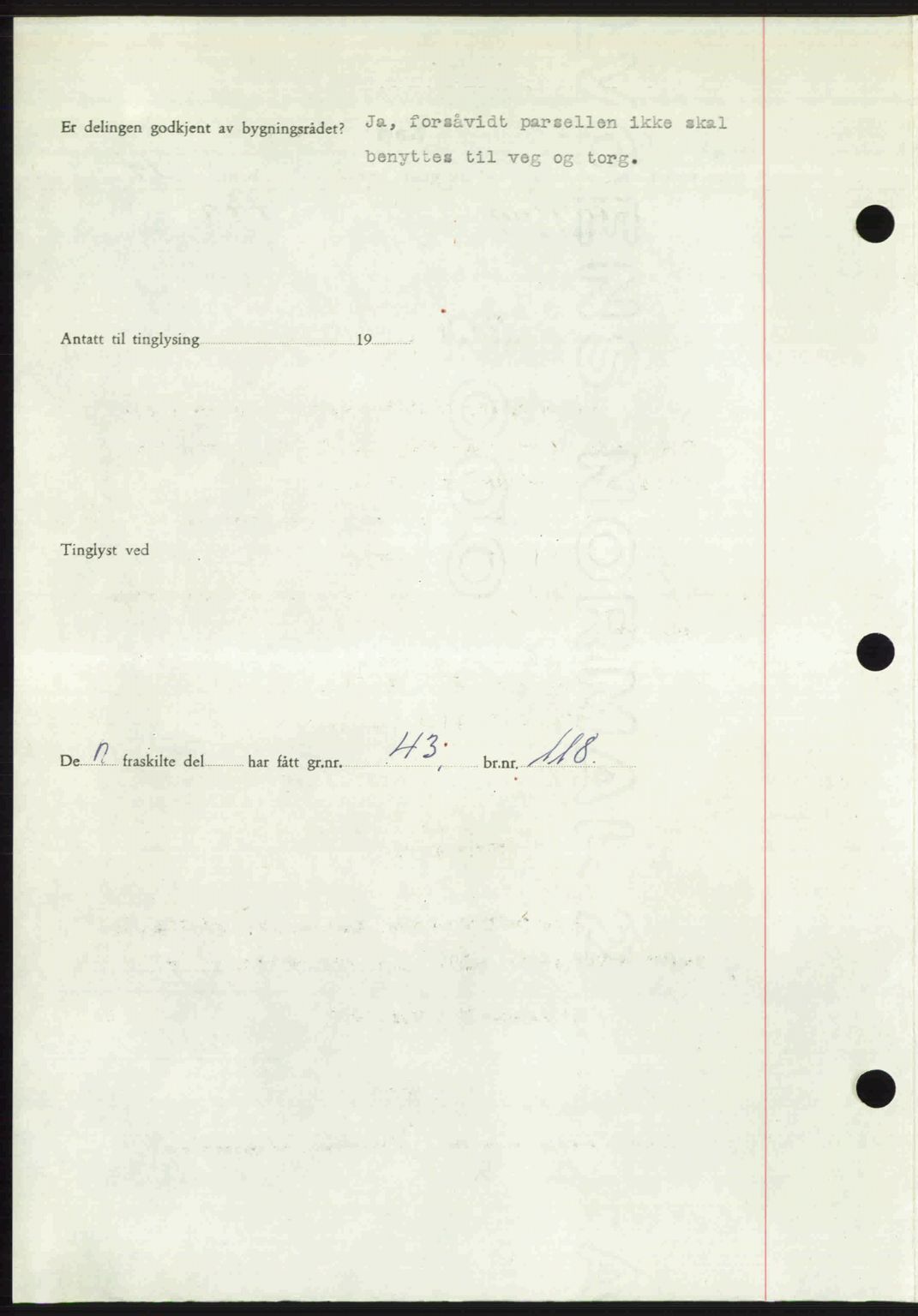 Romsdal sorenskriveri, AV/SAT-A-4149/1/2/2C: Mortgage book no. A30, 1949-1949, Diary no: : 2020/1949