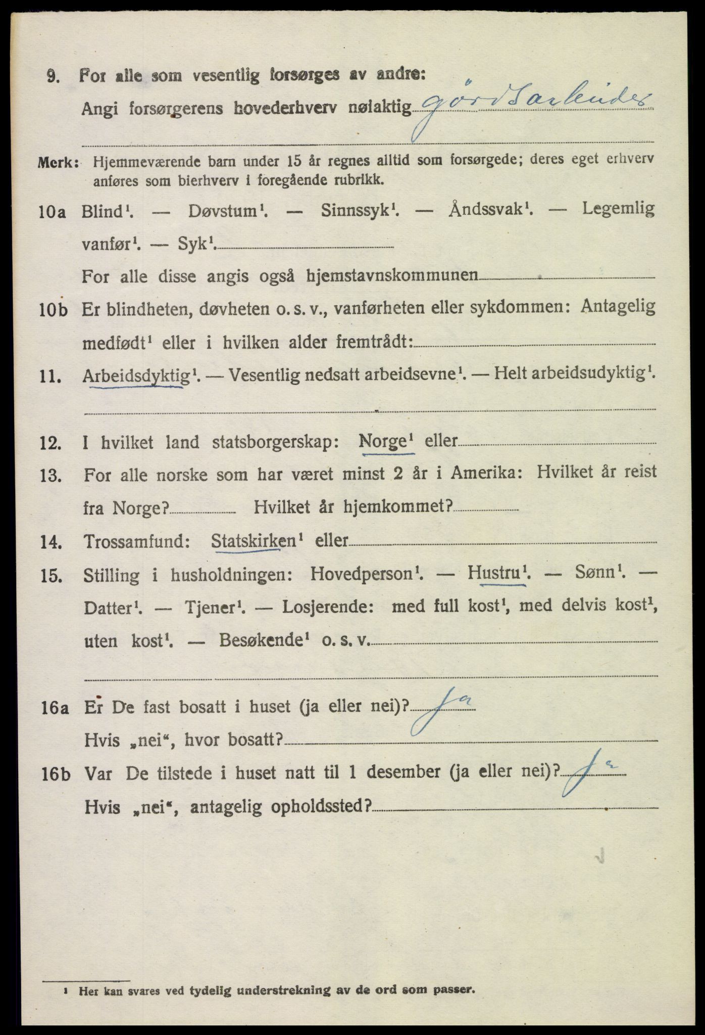 SAH, 1920 census for Nes (Hedmark), 1920, p. 5425