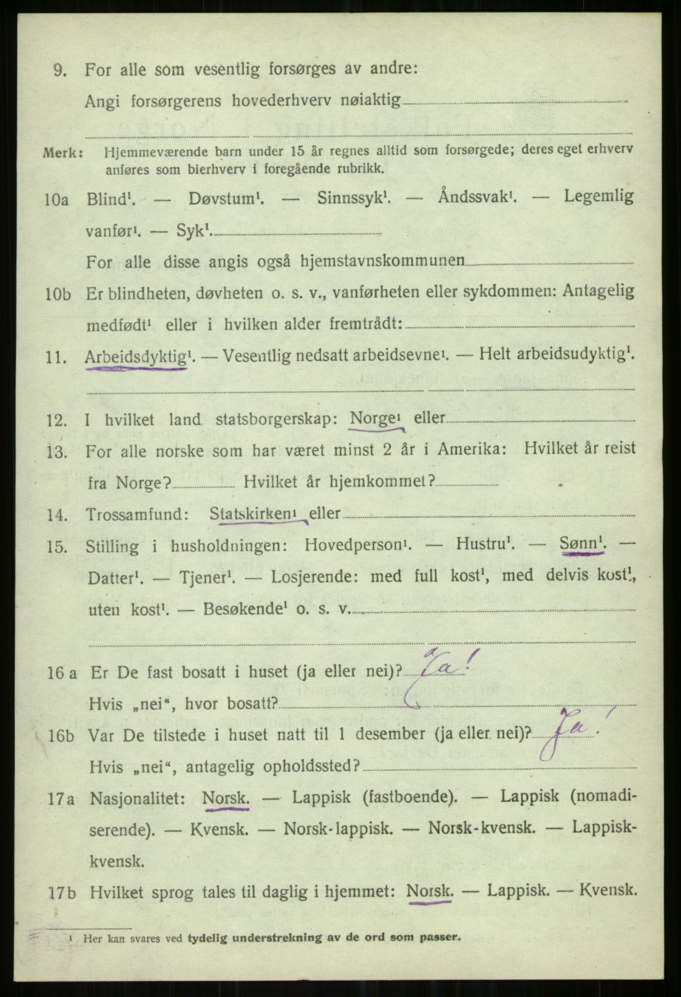 SATØ, 1920 census for Helgøy, 1920, p. 3171