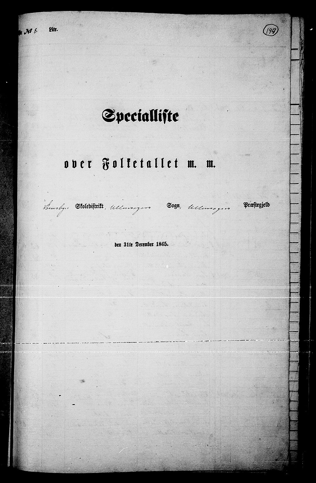 RA, 1865 census for Ullensaker, 1865, p. 166