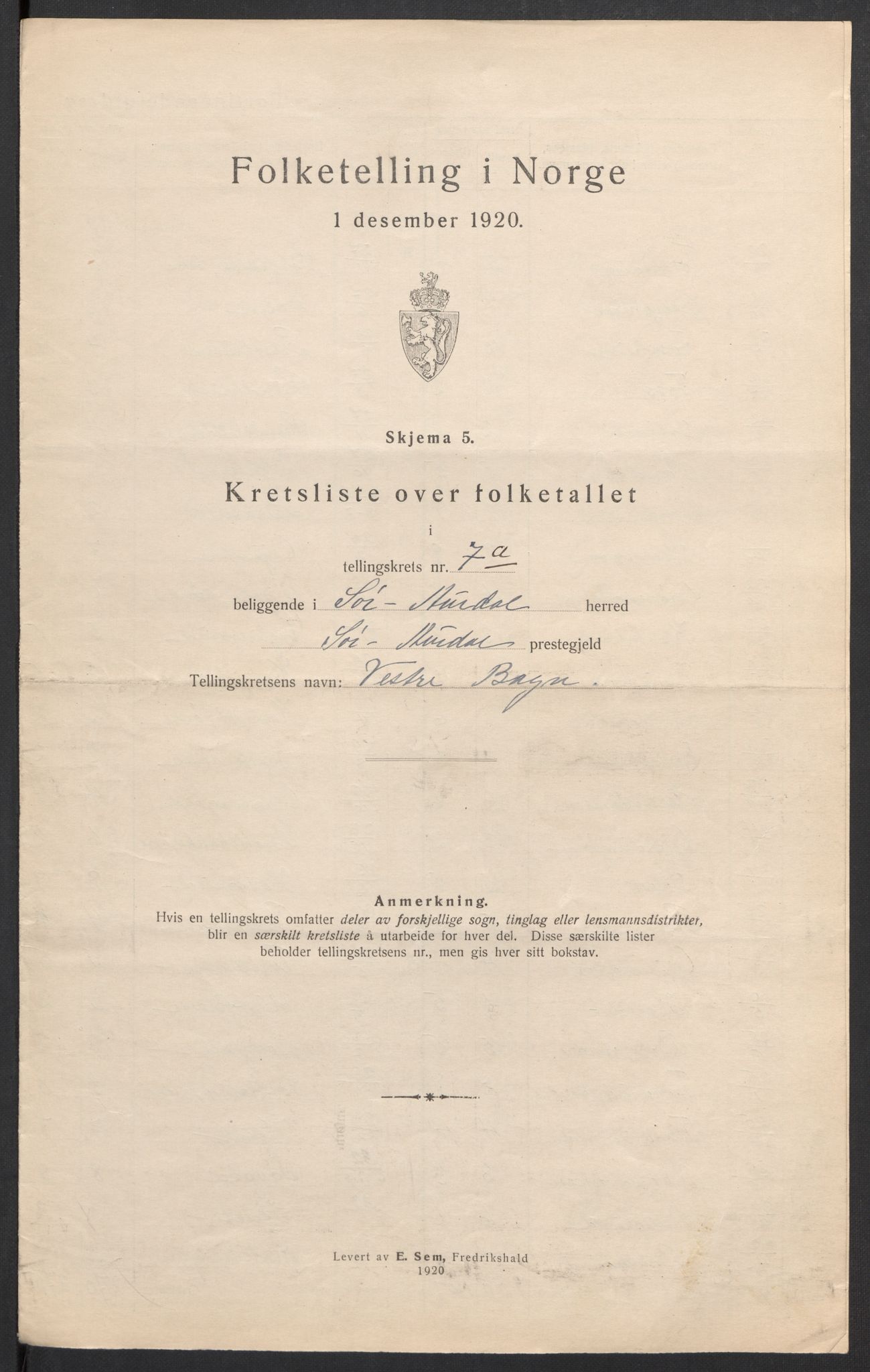 SAH, 1920 census for Sør-Aurdal, 1920, p. 25