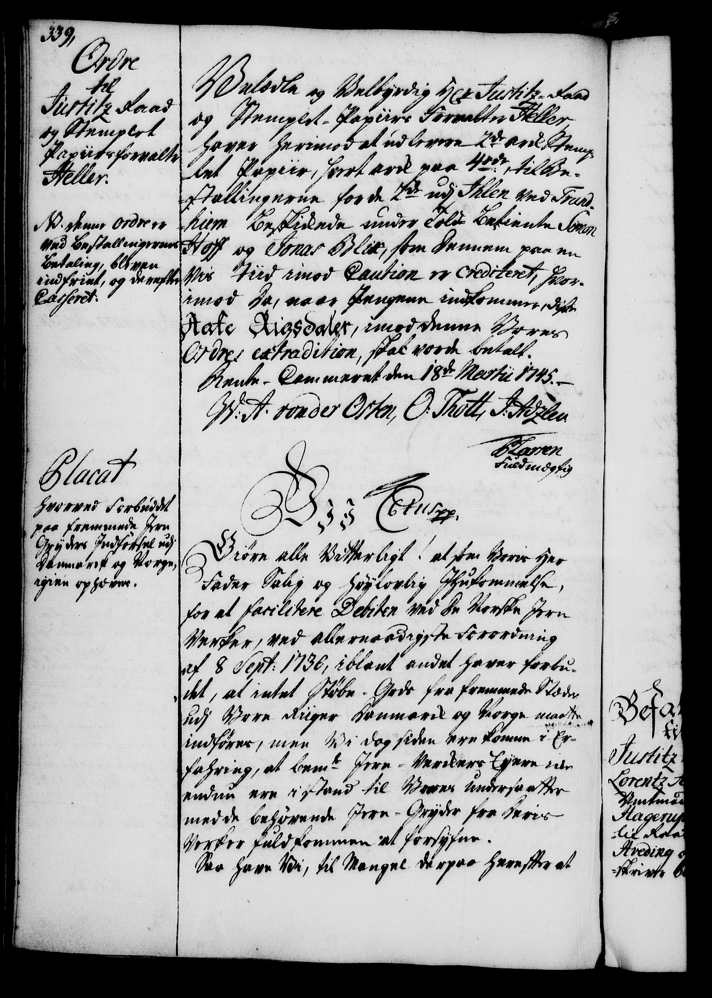 Rentekammeret, Kammerkanselliet, AV/RA-EA-3111/G/Gg/Gga/L0005: Norsk ekspedisjonsprotokoll med register (merket RK 53.5), 1741-1749, p. 339