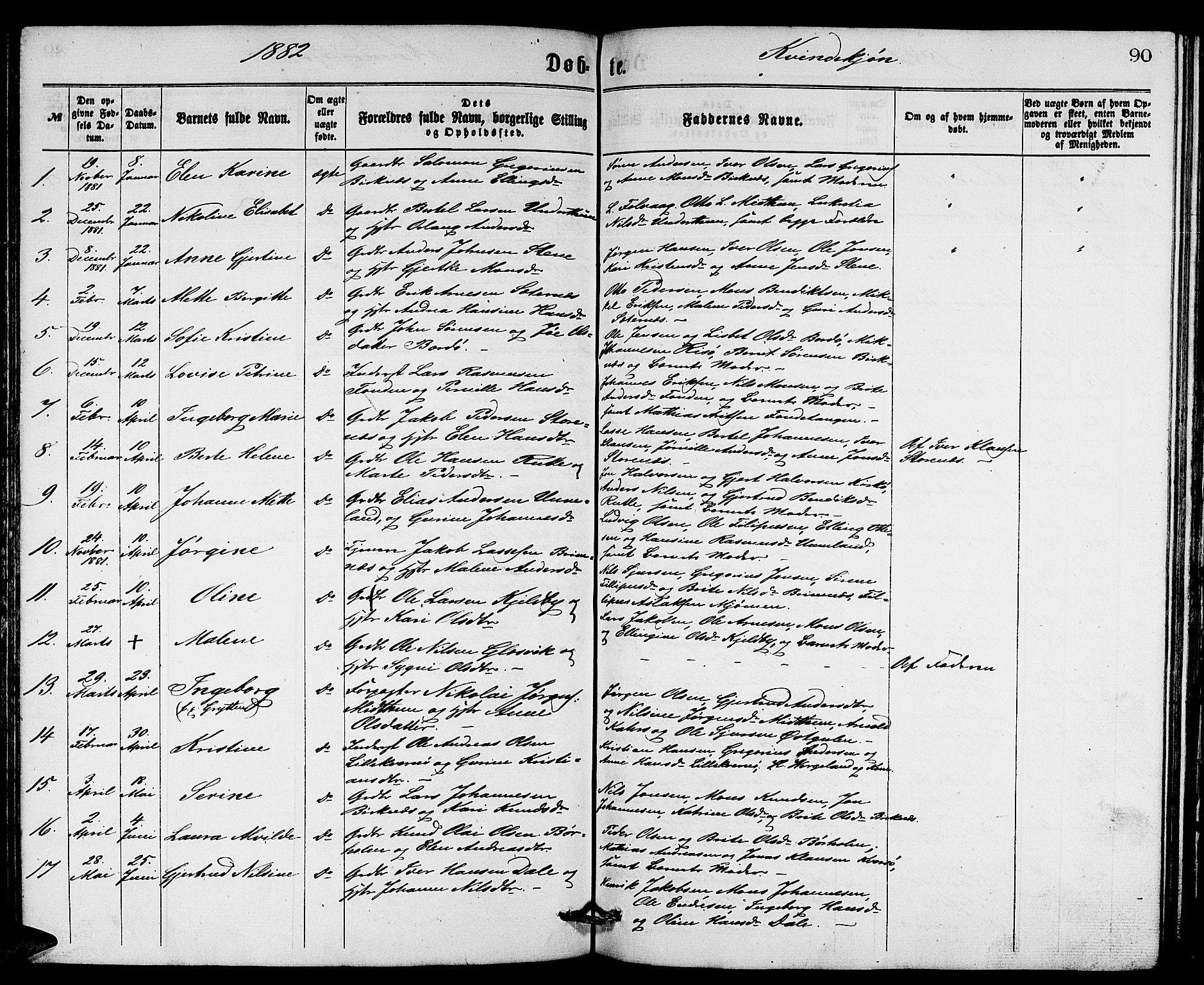 Gulen sokneprestembete, AV/SAB-A-80201/H/Hab/Habb/L0002: Parish register (copy) no. B 2, 1867-1883, p. 90