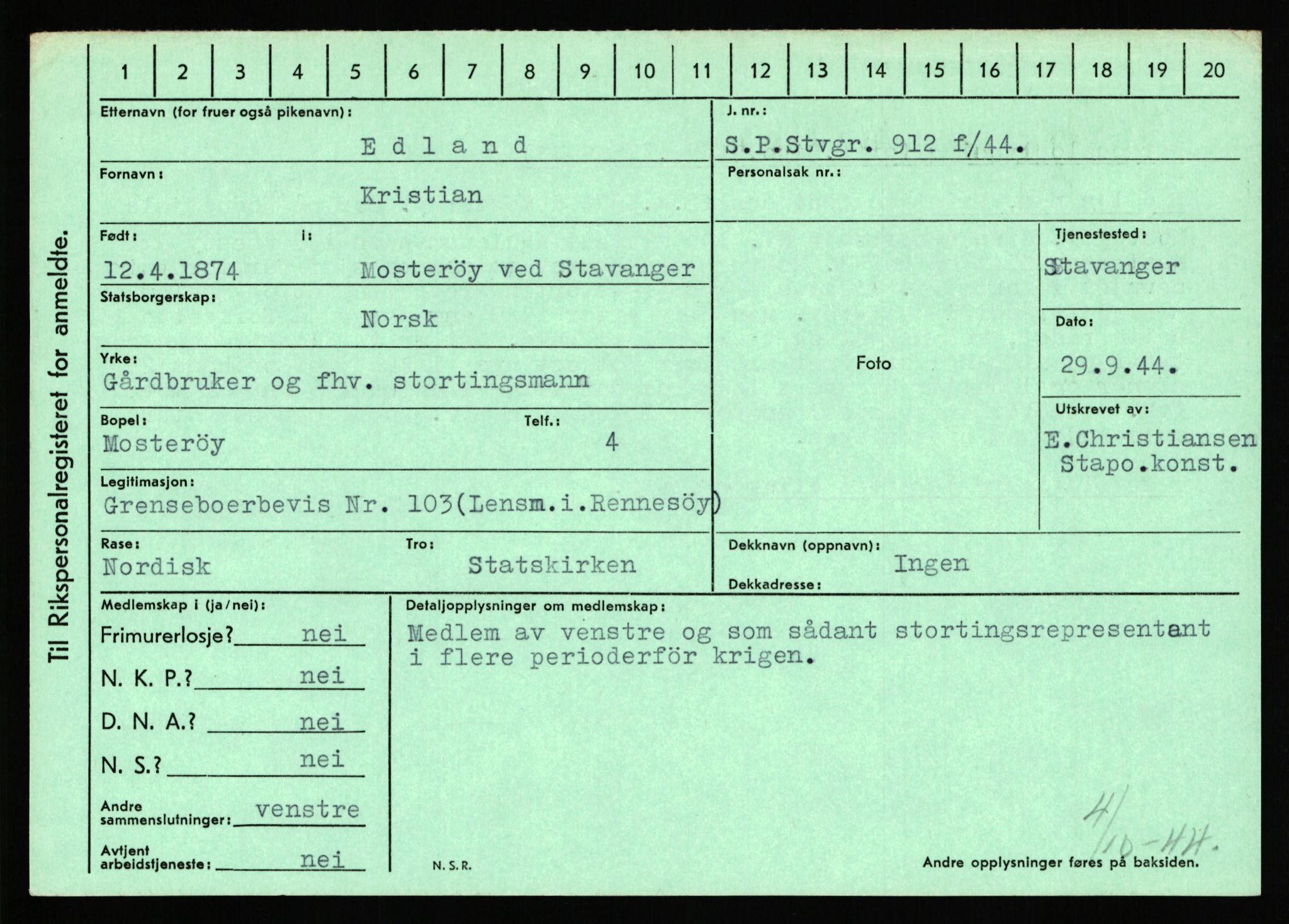 Statspolitiet - Hovedkontoret / Osloavdelingen, AV/RA-S-1329/C/Ca/L0003: Brechan - Eichinger	, 1943-1945, p. 4682