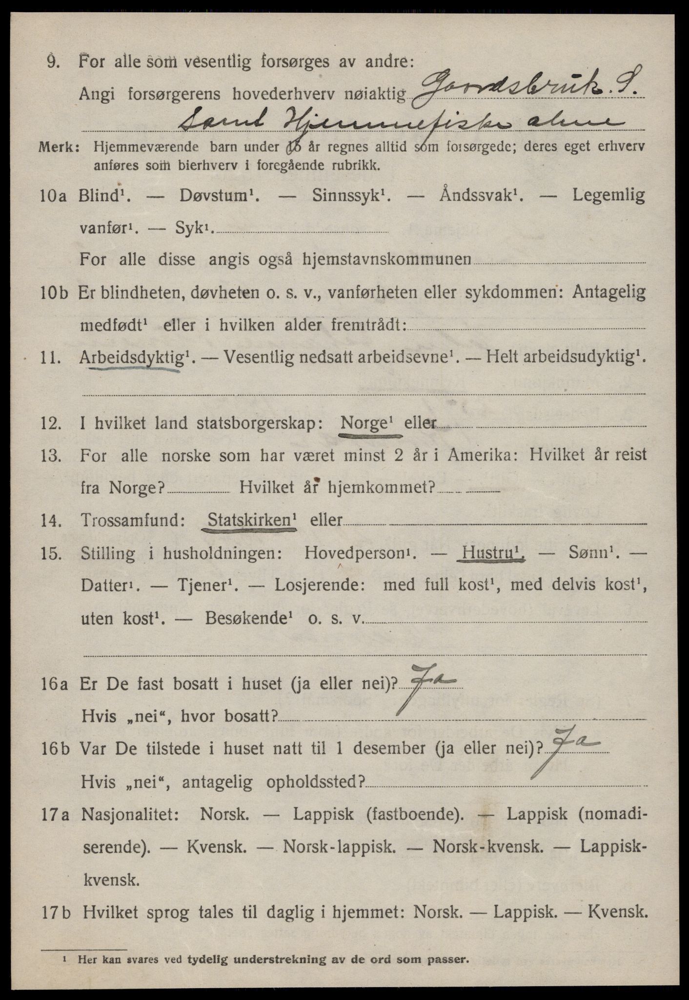 SAT, 1920 census for Kvenvær, 1920, p. 755