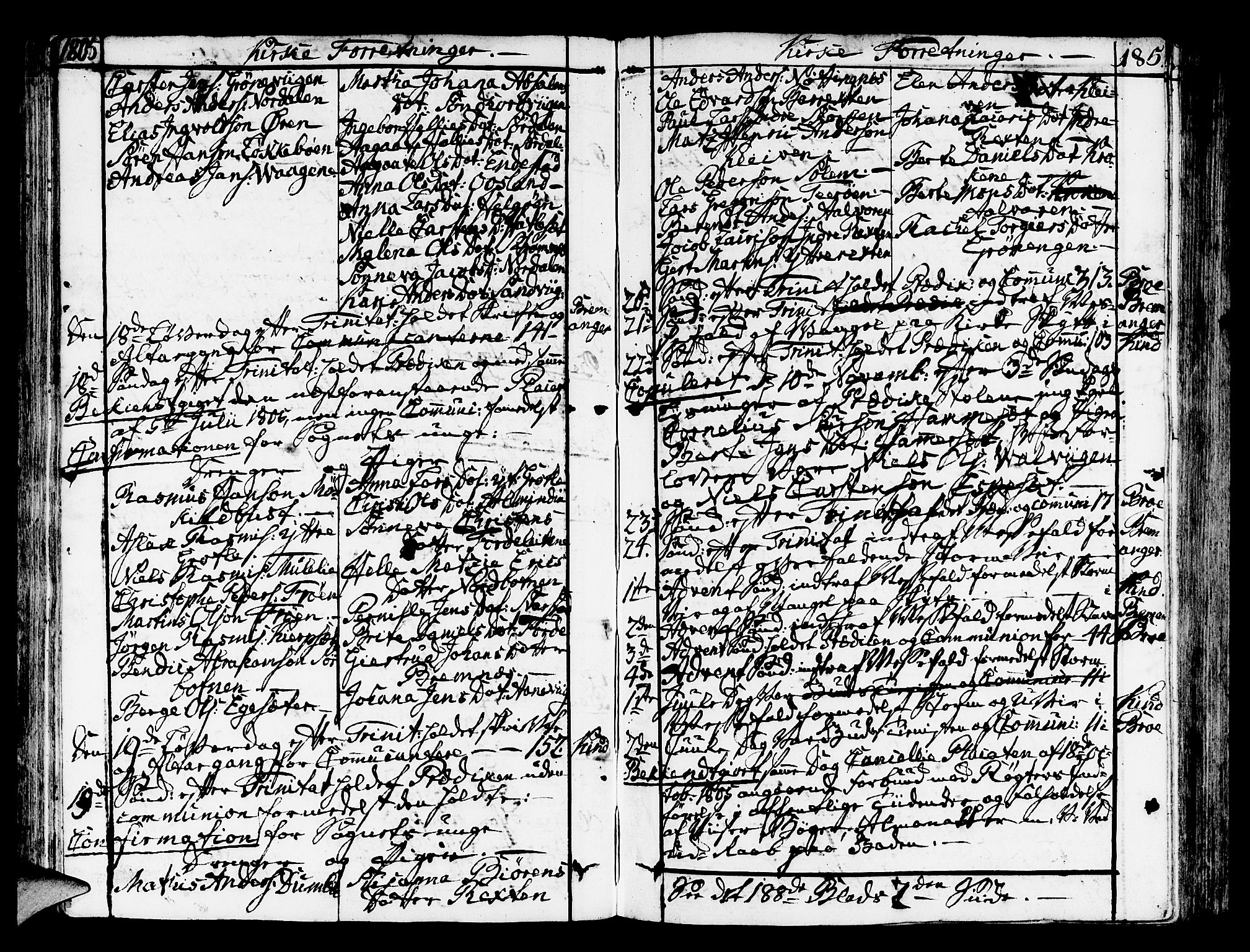 Kinn sokneprestembete, SAB/A-80801/H/Haa/Haaa/L0003: Parish register (official) no. A 3, 1785-1821, p. 185
