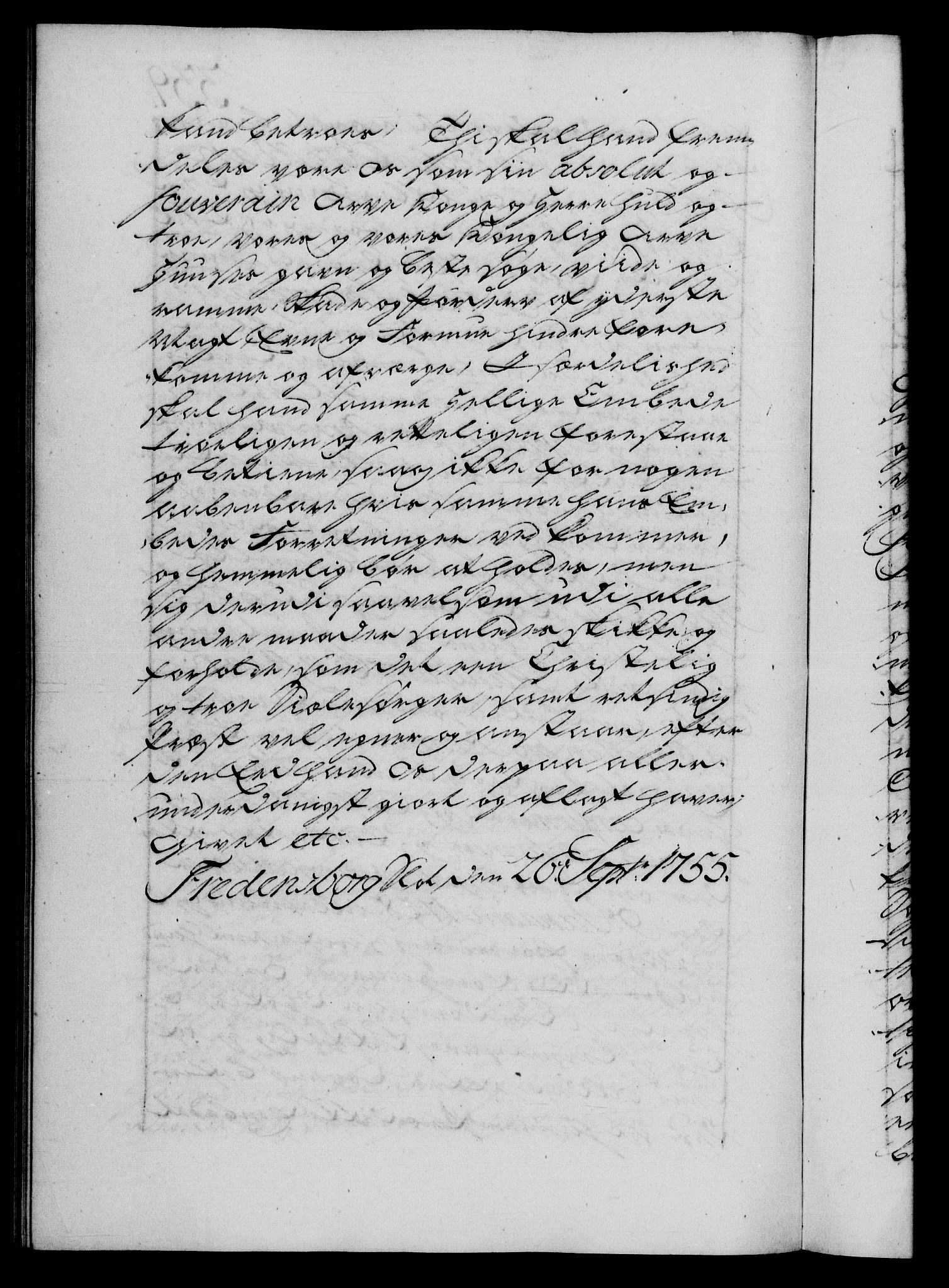 Danske Kanselli 1572-1799, AV/RA-EA-3023/F/Fc/Fca/Fcaa/L0039: Norske registre, 1755-1756, p. 339b