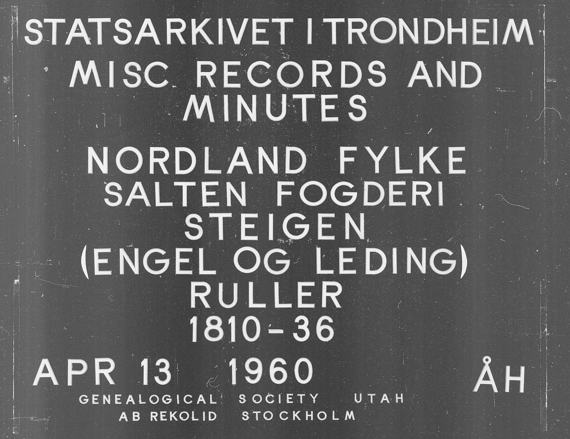 Fylkesmannen i Nordland, SAT/A-0499/1.1/R/Ra/L0021: --, 1810-1836, p. 1