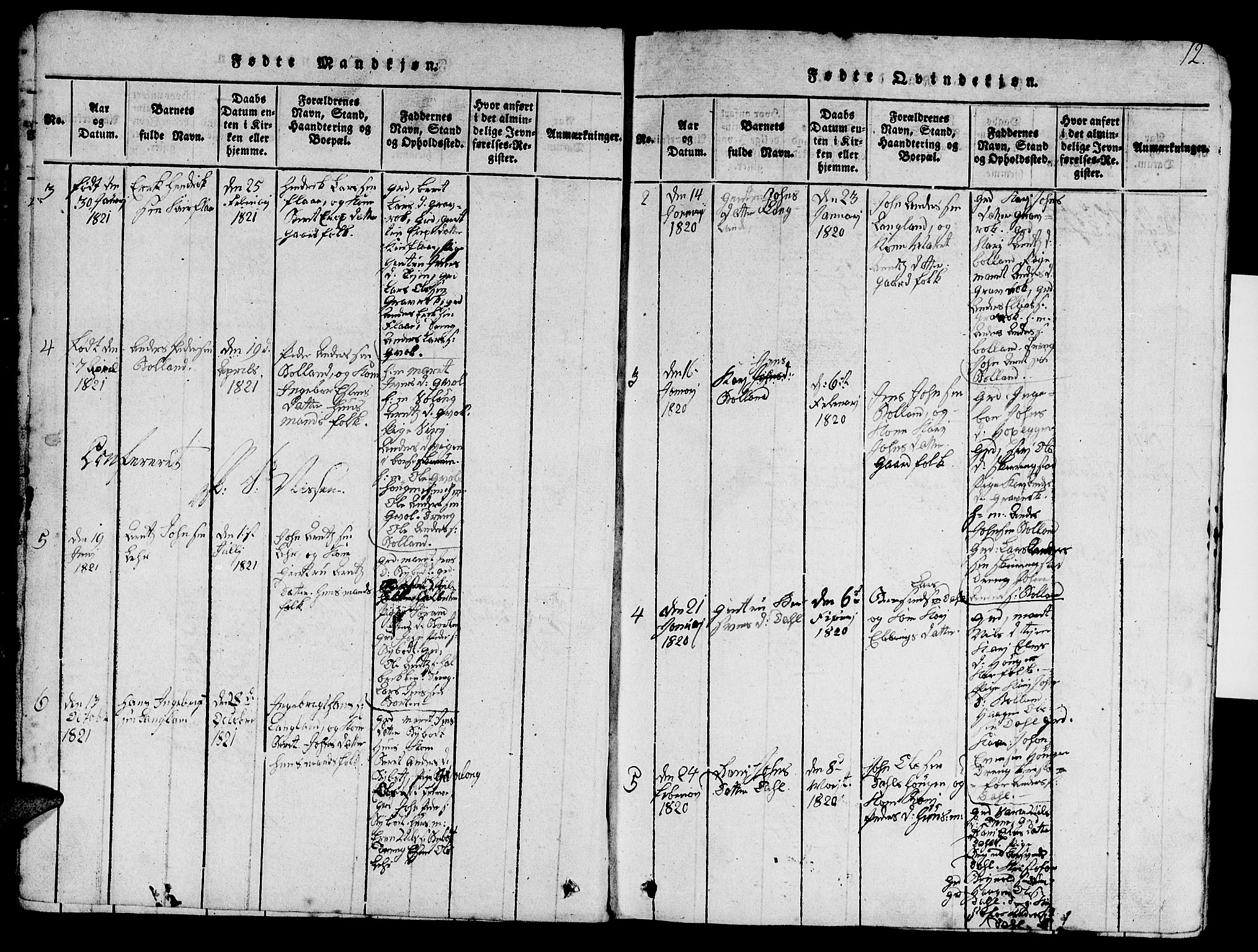 Ministerialprotokoller, klokkerbøker og fødselsregistre - Sør-Trøndelag, SAT/A-1456/693/L1121: Parish register (copy) no. 693C02, 1816-1869, p. 12
