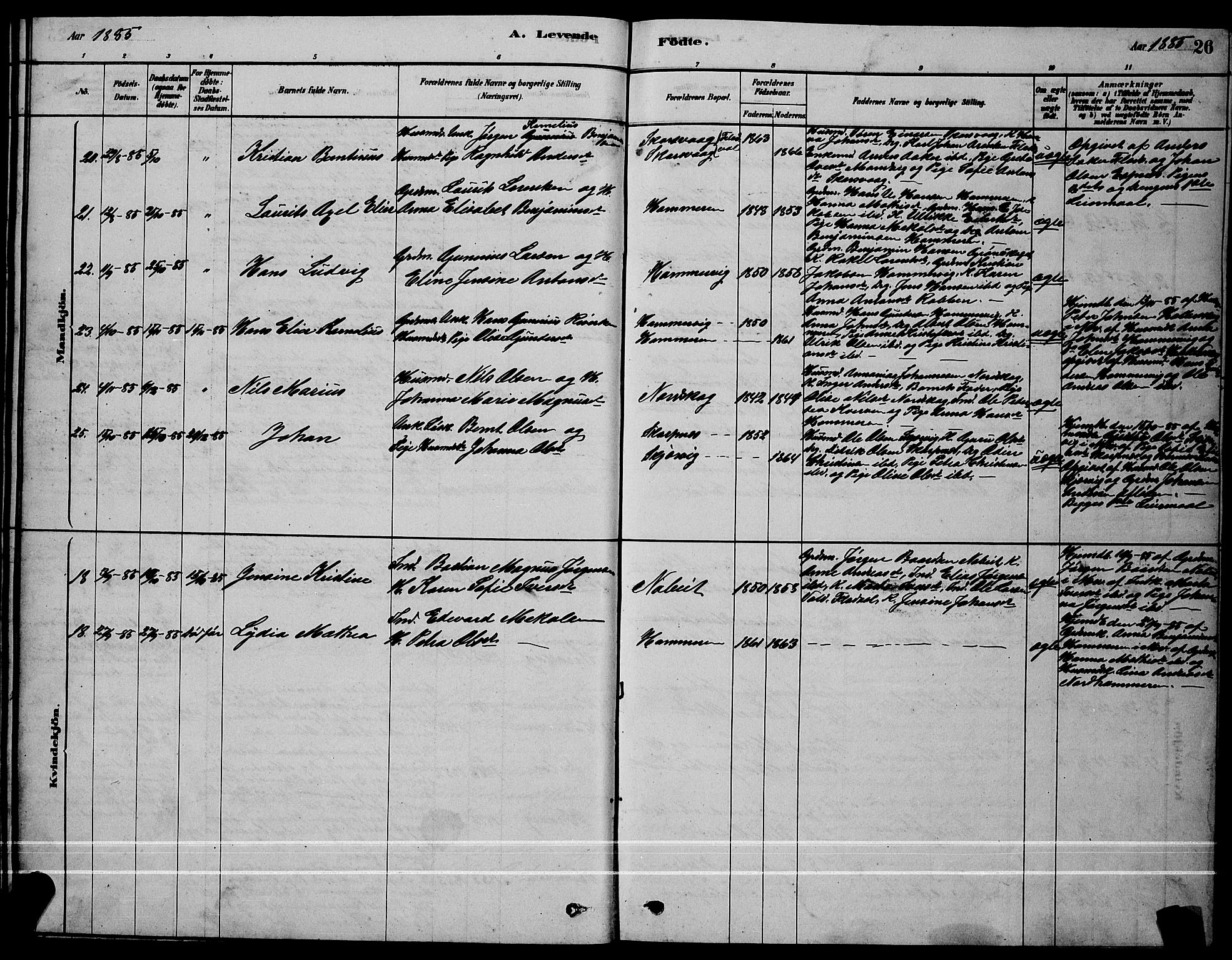 Ministerialprotokoller, klokkerbøker og fødselsregistre - Sør-Trøndelag, SAT/A-1456/641/L0597: Parish register (copy) no. 641C01, 1878-1893, p. 26