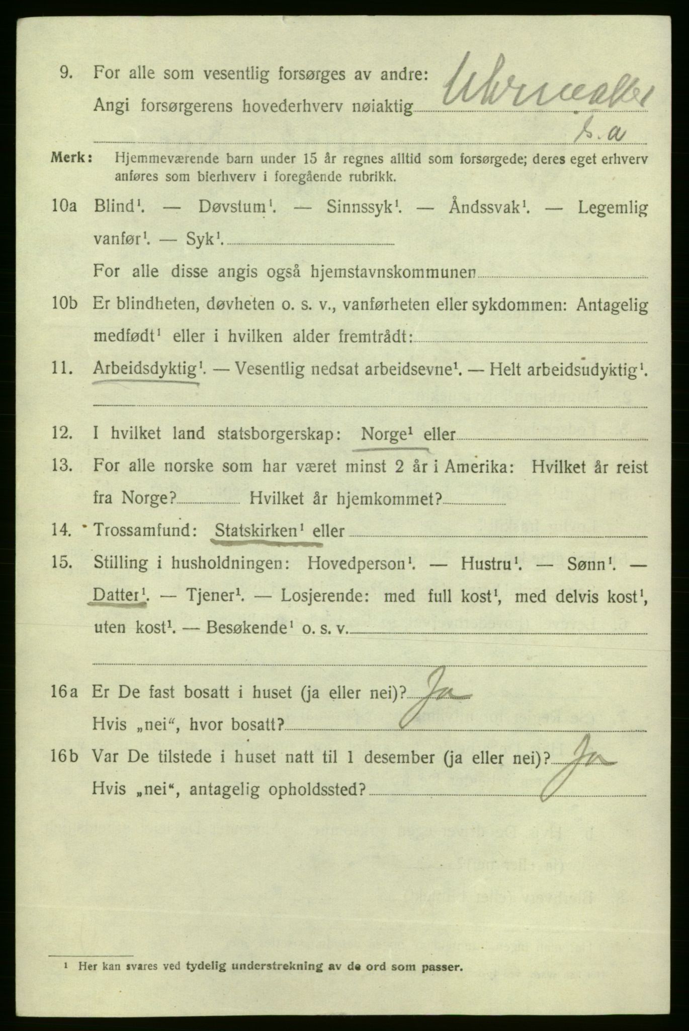 SAO, 1920 census for Fredrikshald, 1920, p. 9361