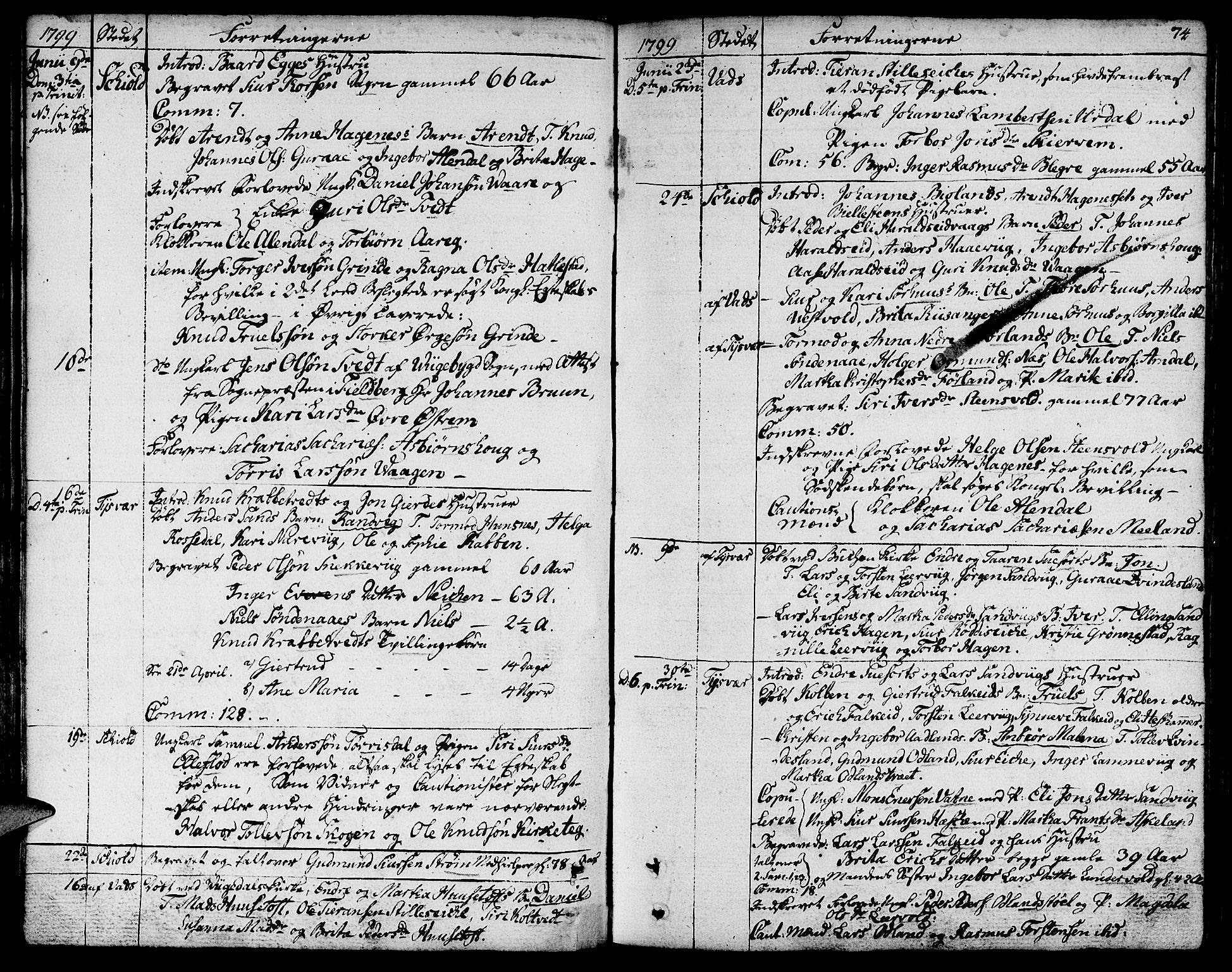 Skjold sokneprestkontor, AV/SAST-A-101847/H/Ha/Haa/L0002: Parish register (official) no. A 2, 1786-1815, p. 74