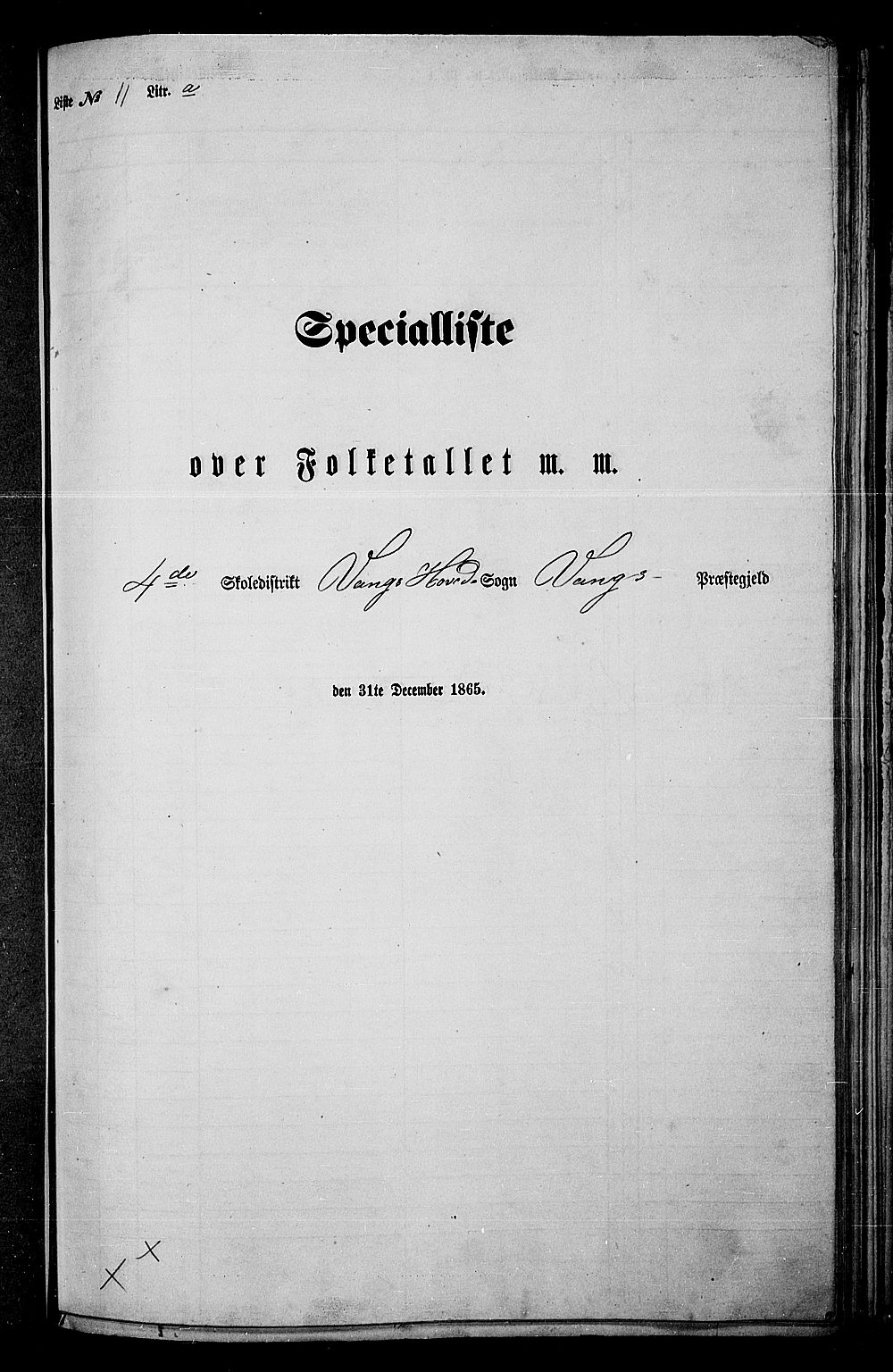 RA, 1865 census for Vang/Vang og Furnes, 1865, p. 270