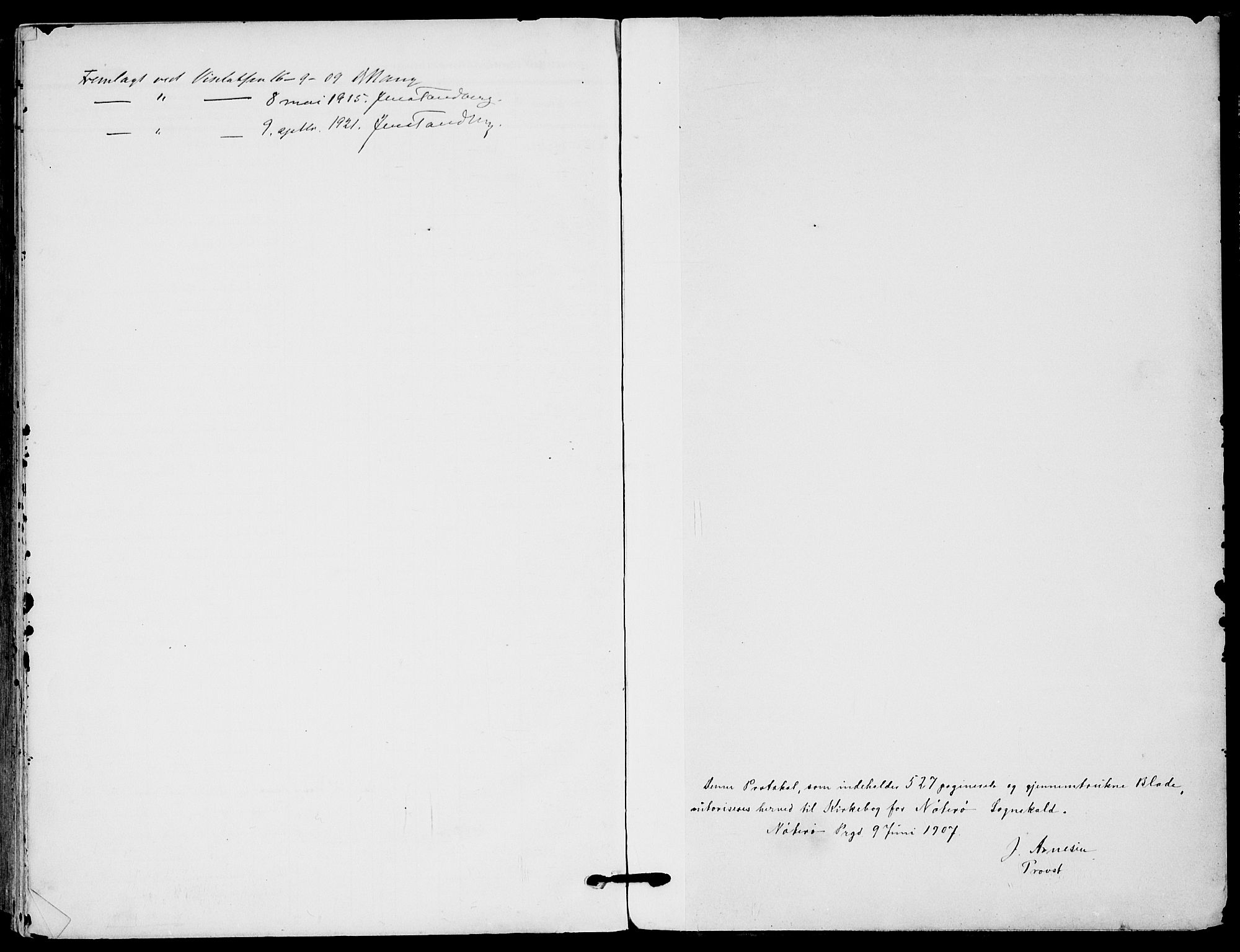 Nøtterøy kirkebøker, SAKO/A-354/F/Fa/L0010: Parish register (official) no. I 10, 1908-1919