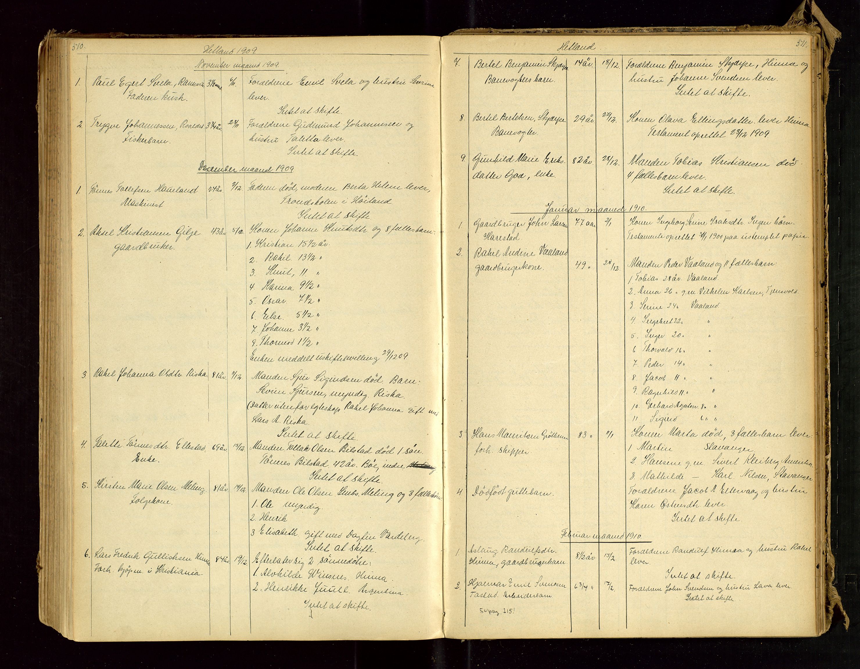 Jæren sorenskriveri, AV/SAST-A-100310/01/5/52/52B/L0002: DØDSFALLPROTOKOLL, 1896-1910, p. 510-511
